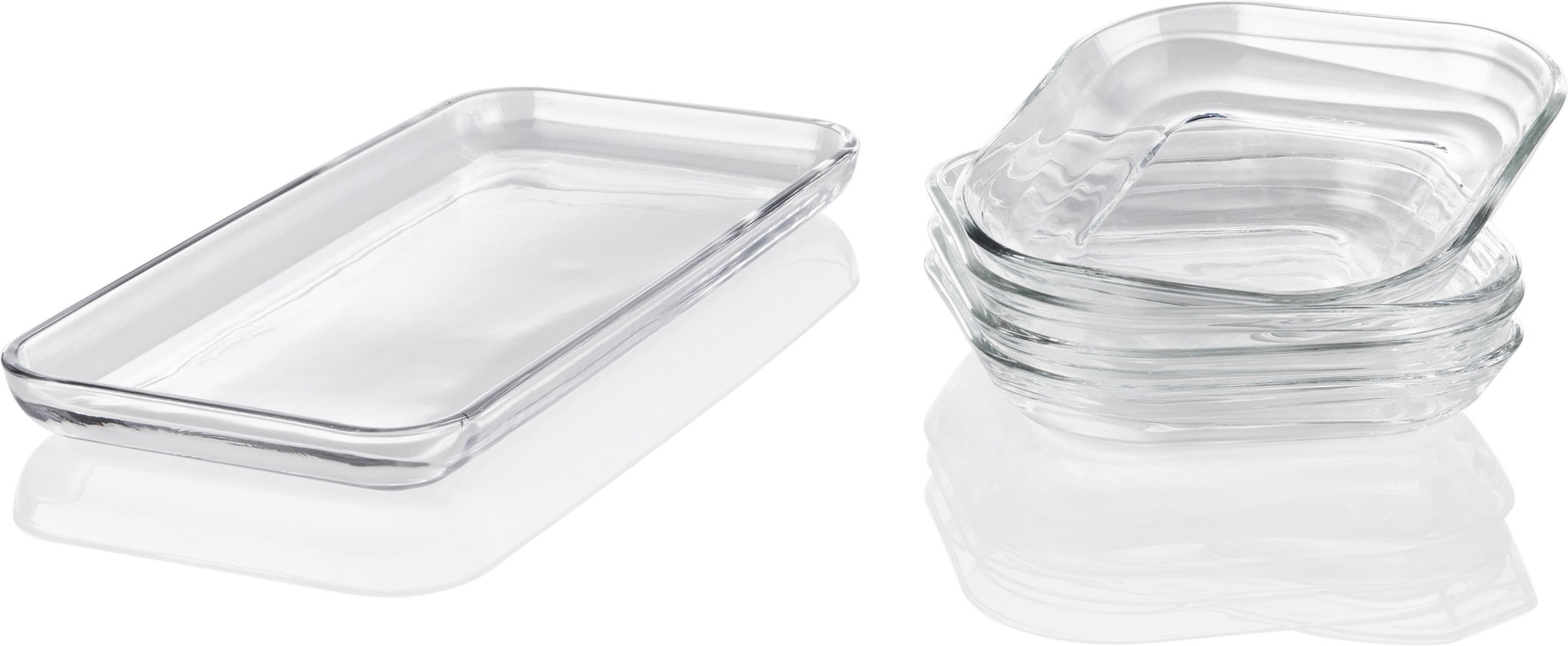 LIVARNO home Glas-Schalen-/Servierteller-Set (Servierteller, 5-teilig)