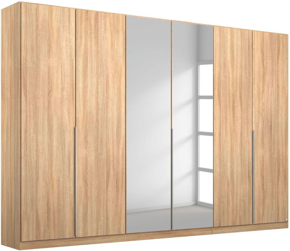 rauch ORANGE Drehtürenschrank Alabama mit Spiegel (Classic, Eiche sonoma, Breite 271cm, Höhe 210cm)""