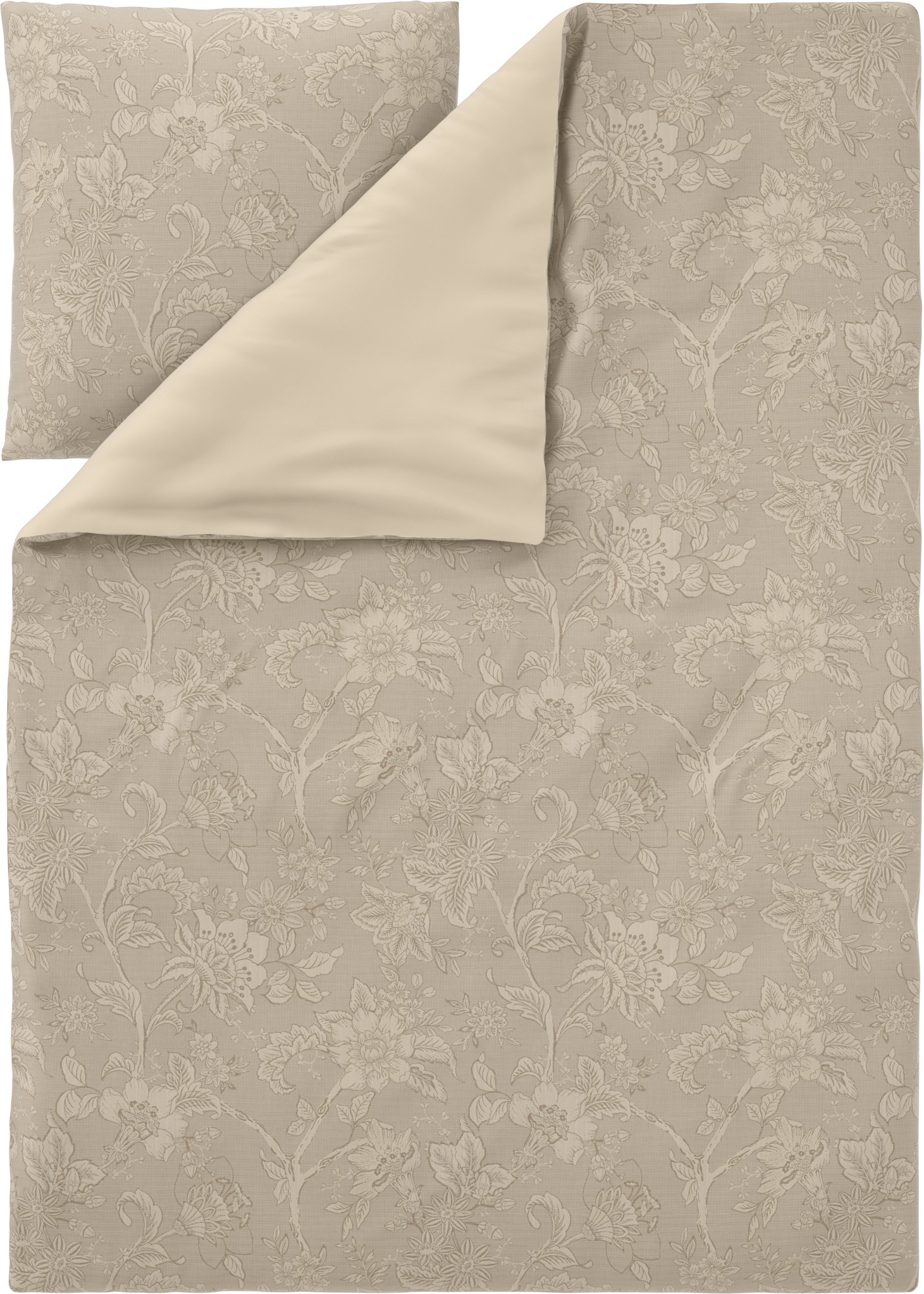 LIVARNO® Satin-Wendebettwäsche, 135 x 200 cm (Beige)