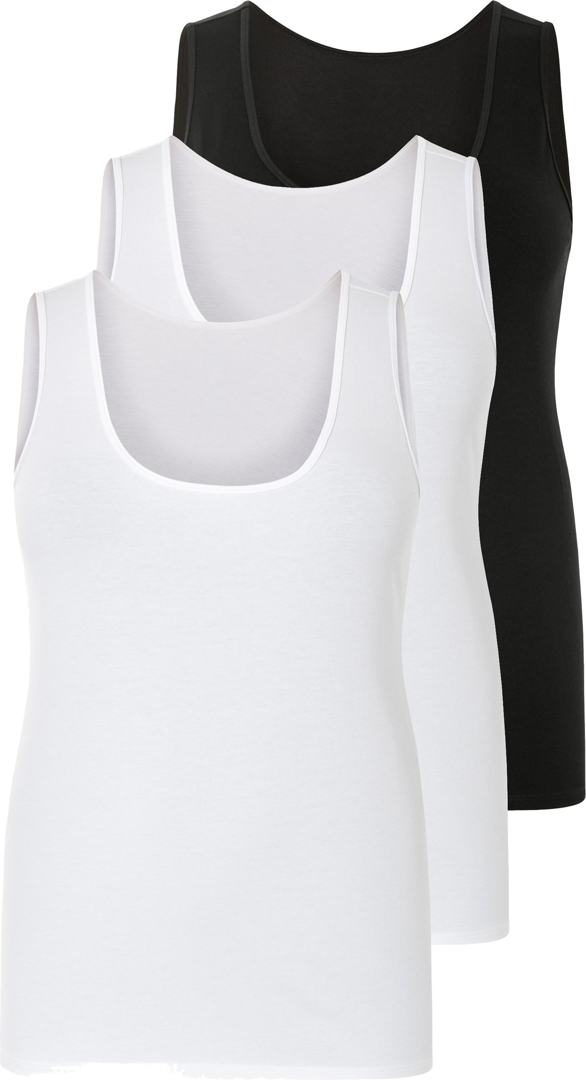Thumbnail - esmara® Damen Achselhemd 3er (Schwarz/weiß, XL (48/50))