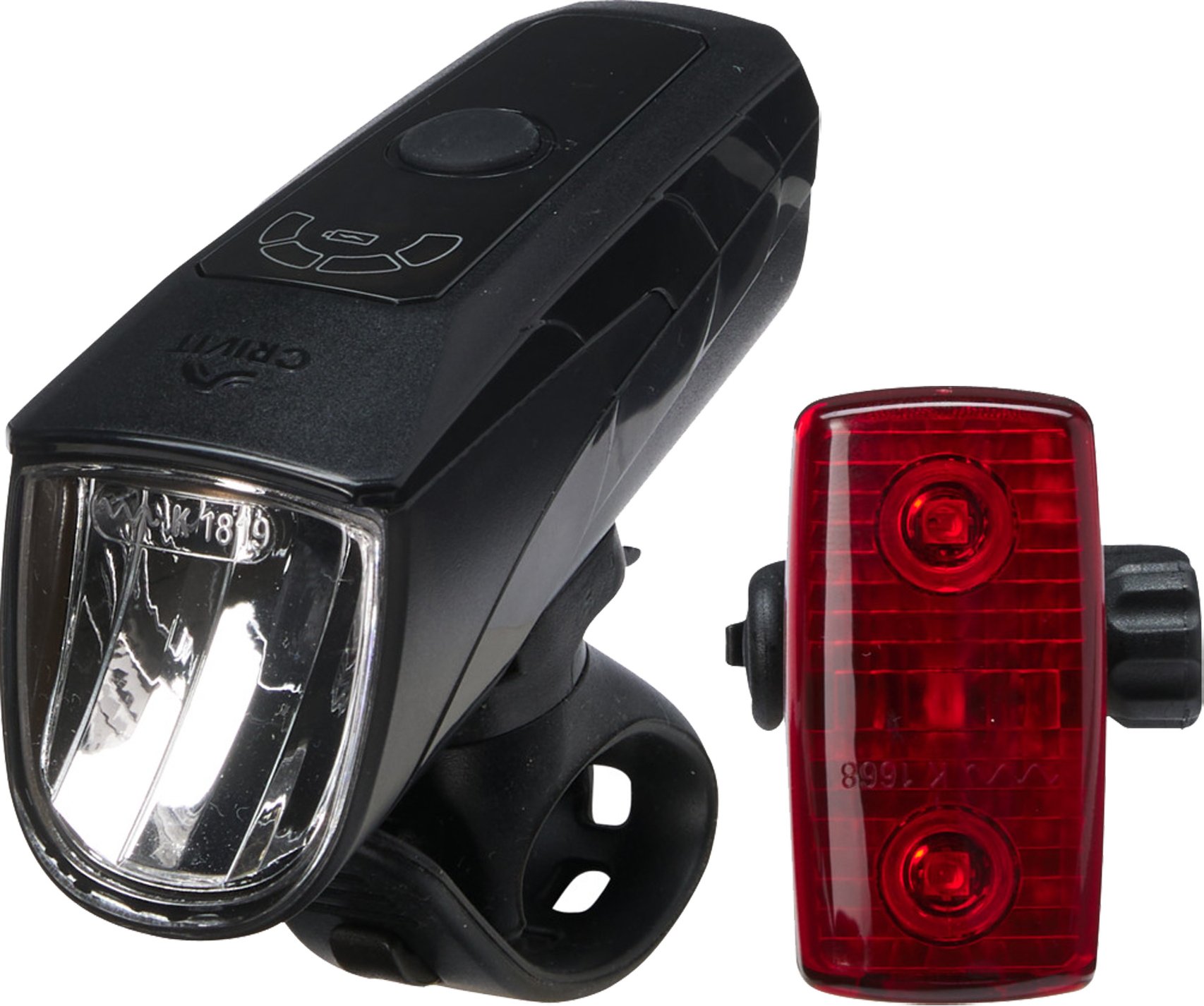 CRIVIT LED-Fahrradleuchten-Set, 2-teilig