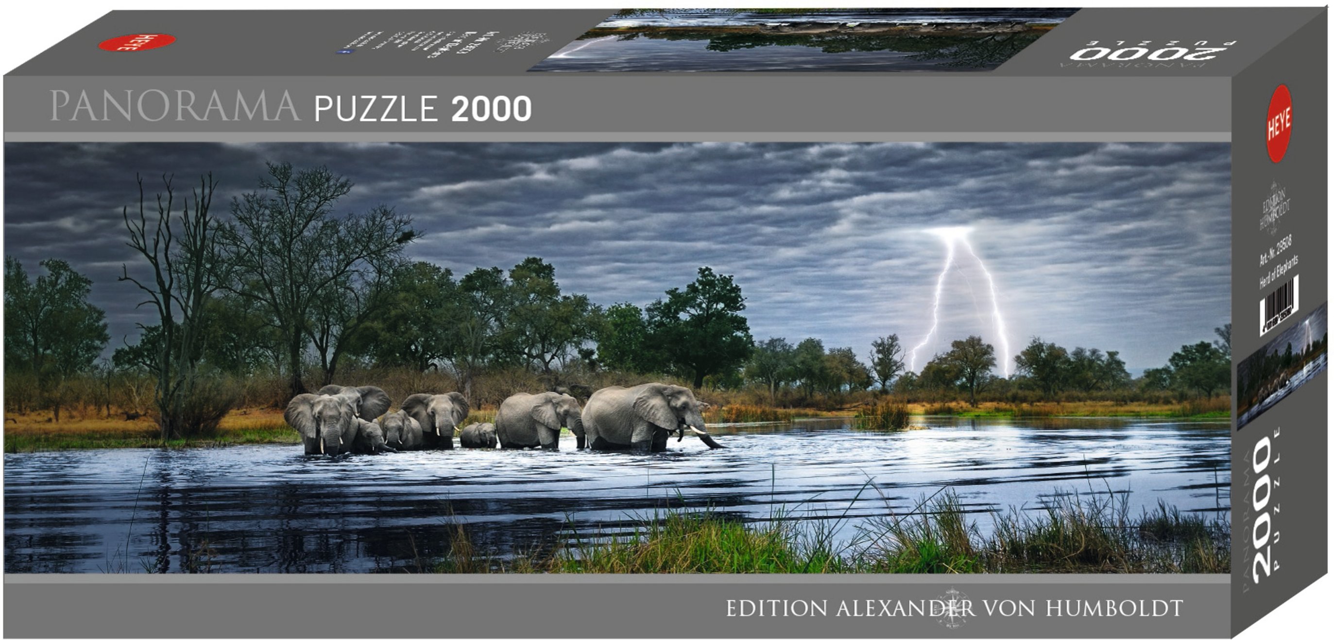 Heye Puzzle Panorama »Herd of Elephants«
