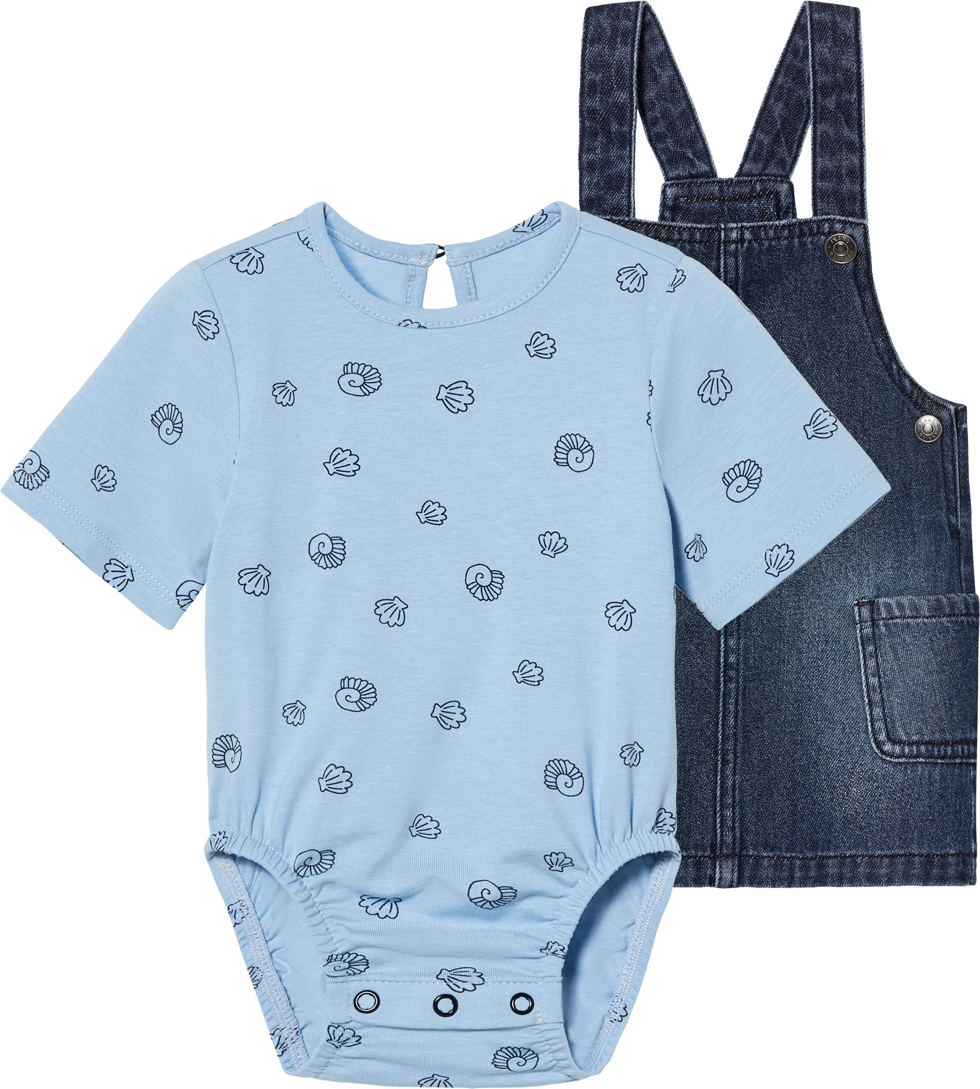 lupilu® Baby Set, 2-teilig (50, dunkelblau/hellblau)