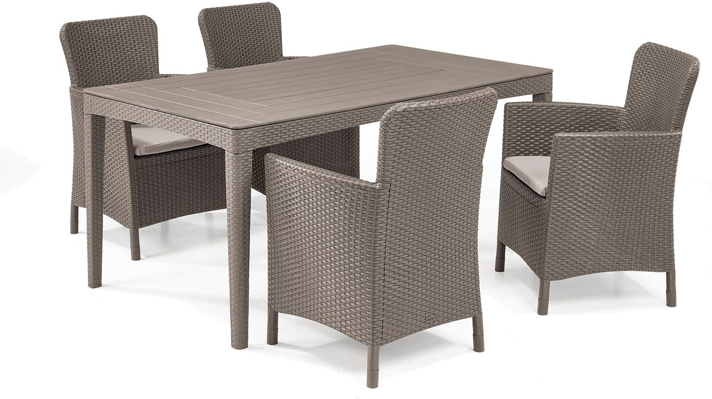 Keter Dining Set Girona-Miami (5-teilig, Cappuccino)