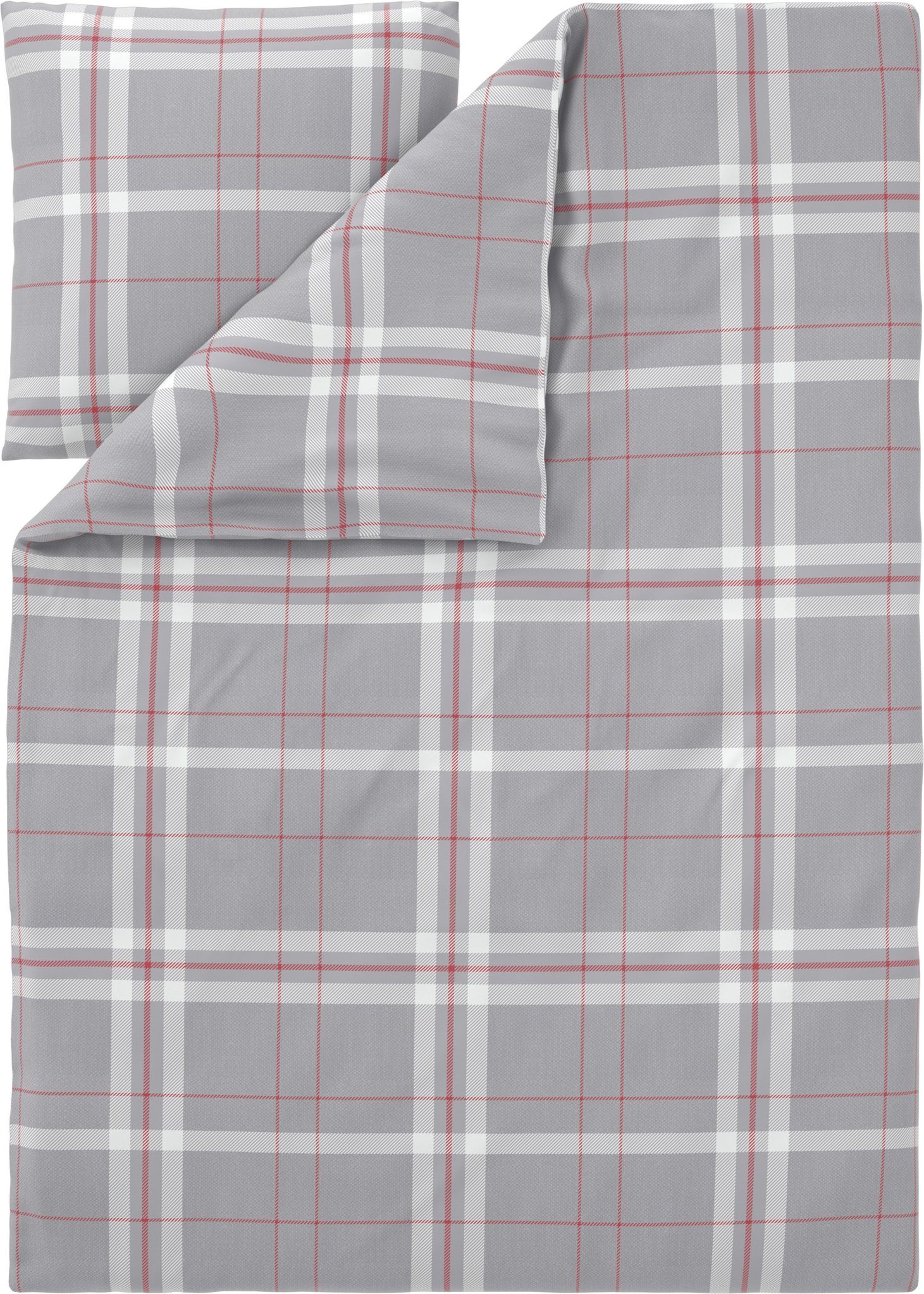 LIVARNO® Bettwäsche Fleece, 155 x 220 cm (Karo)