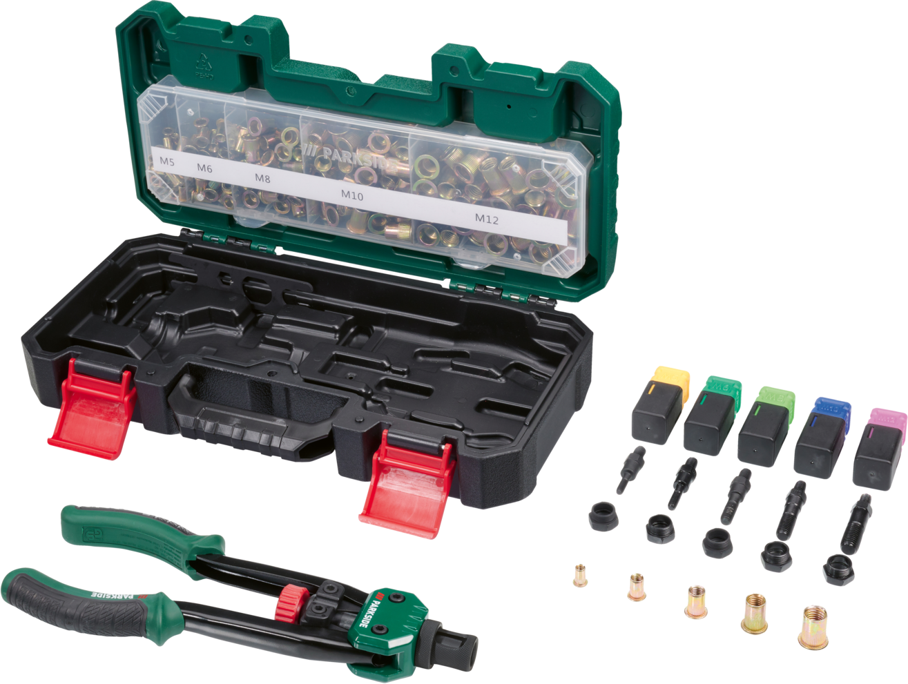 PARKSIDE® Nietmutternzange, inkl. Zubehör 150tlg.
