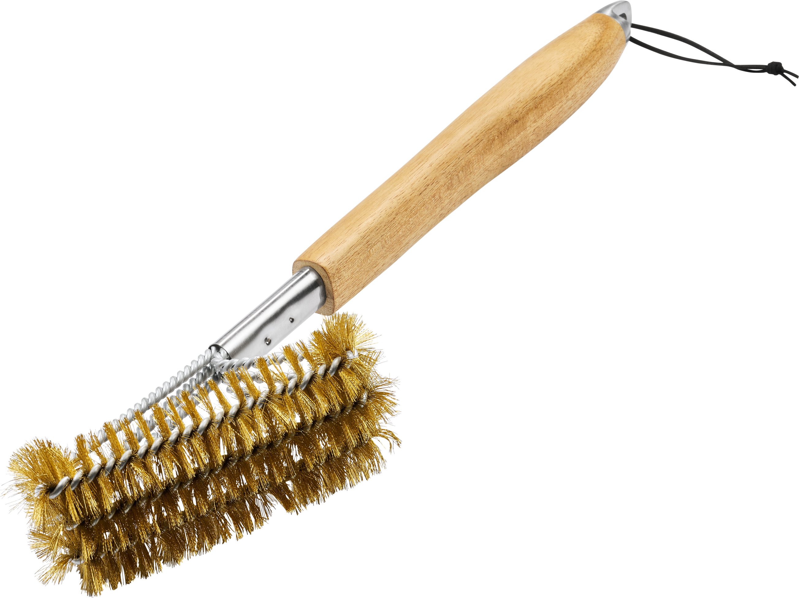 GRILLMEISTER Grillzubehör mit Holzgriff (Grillbürste Messing)