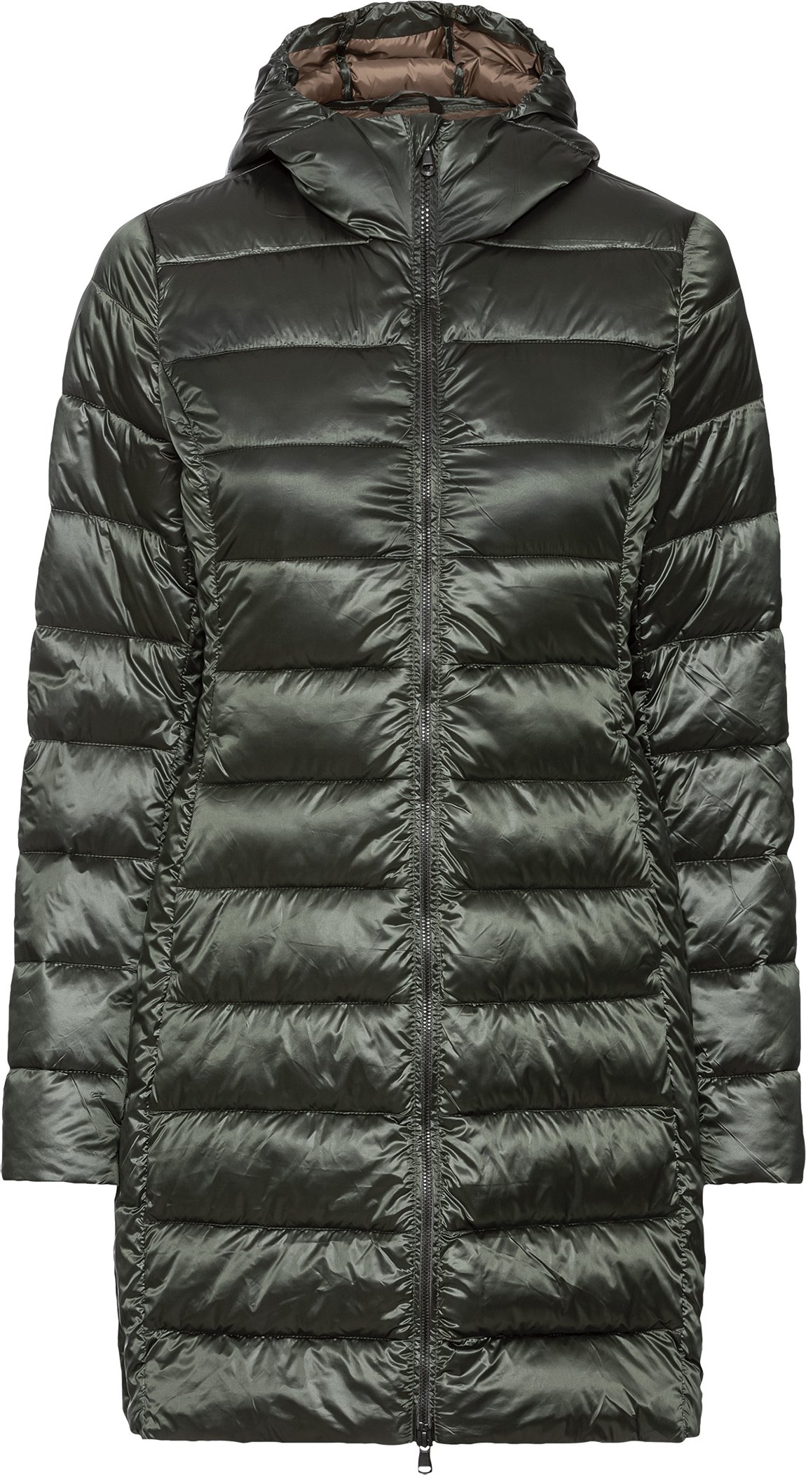 esmara® Damen Mantel Lightweight (XS(32/34), grün metallic)