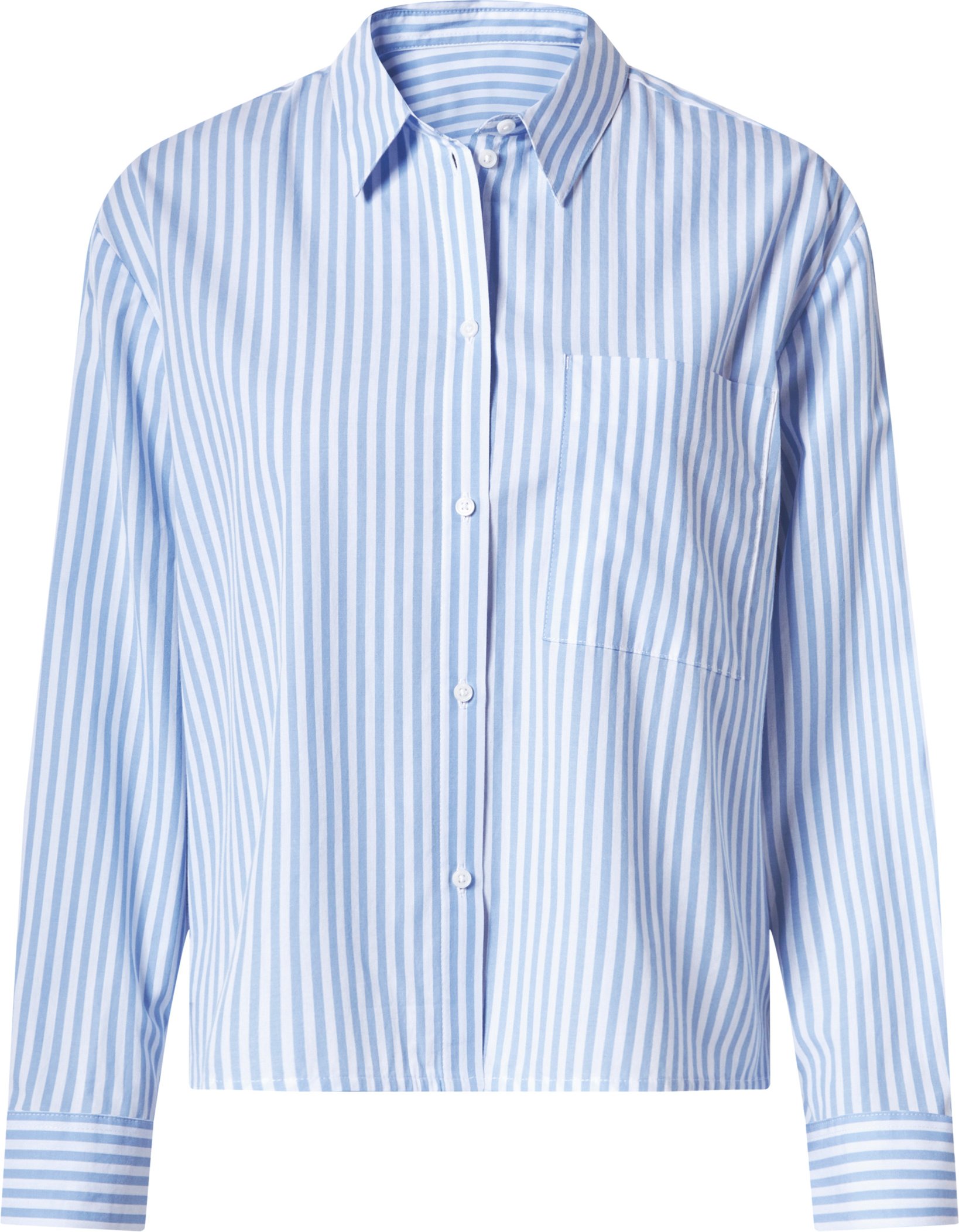 esmara® Damen Hemd (Blau/Weiß, 40)