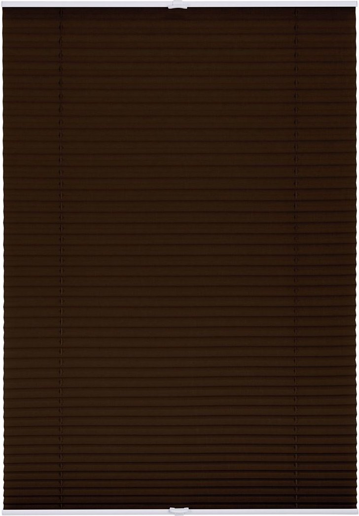 Lichtblick Plissee Klemmfix, ohne Bohren, verspannt (Braun, 60x210 cm)