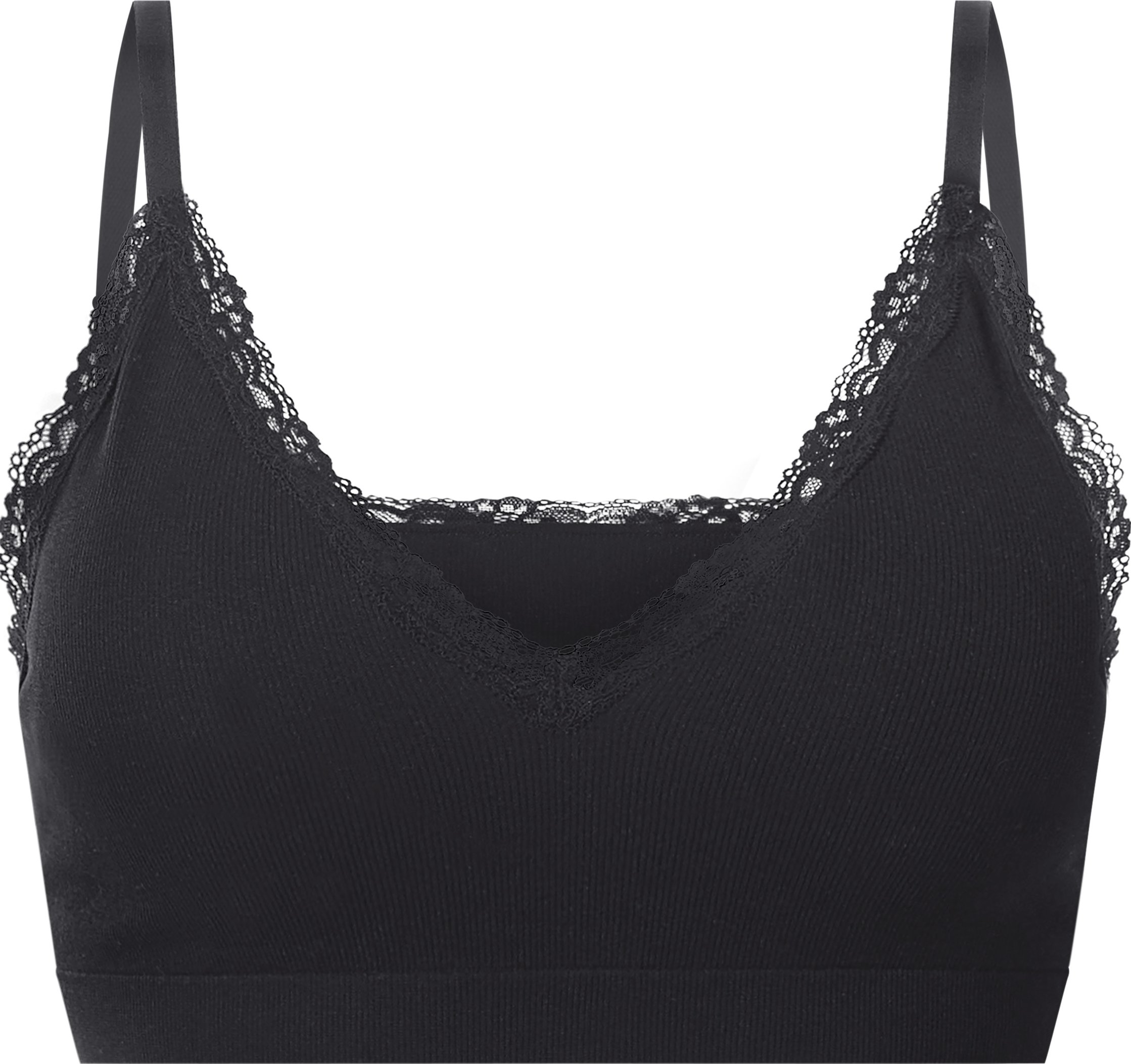 esmara® Damen Bustier Rippe (Schwarz, M(40/42))