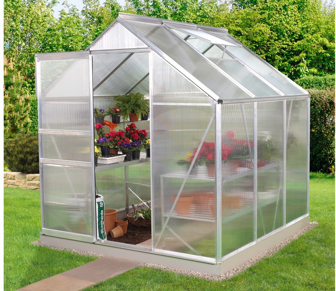 Vitavia Gewächshaus-Set Alina (3,8 m²)