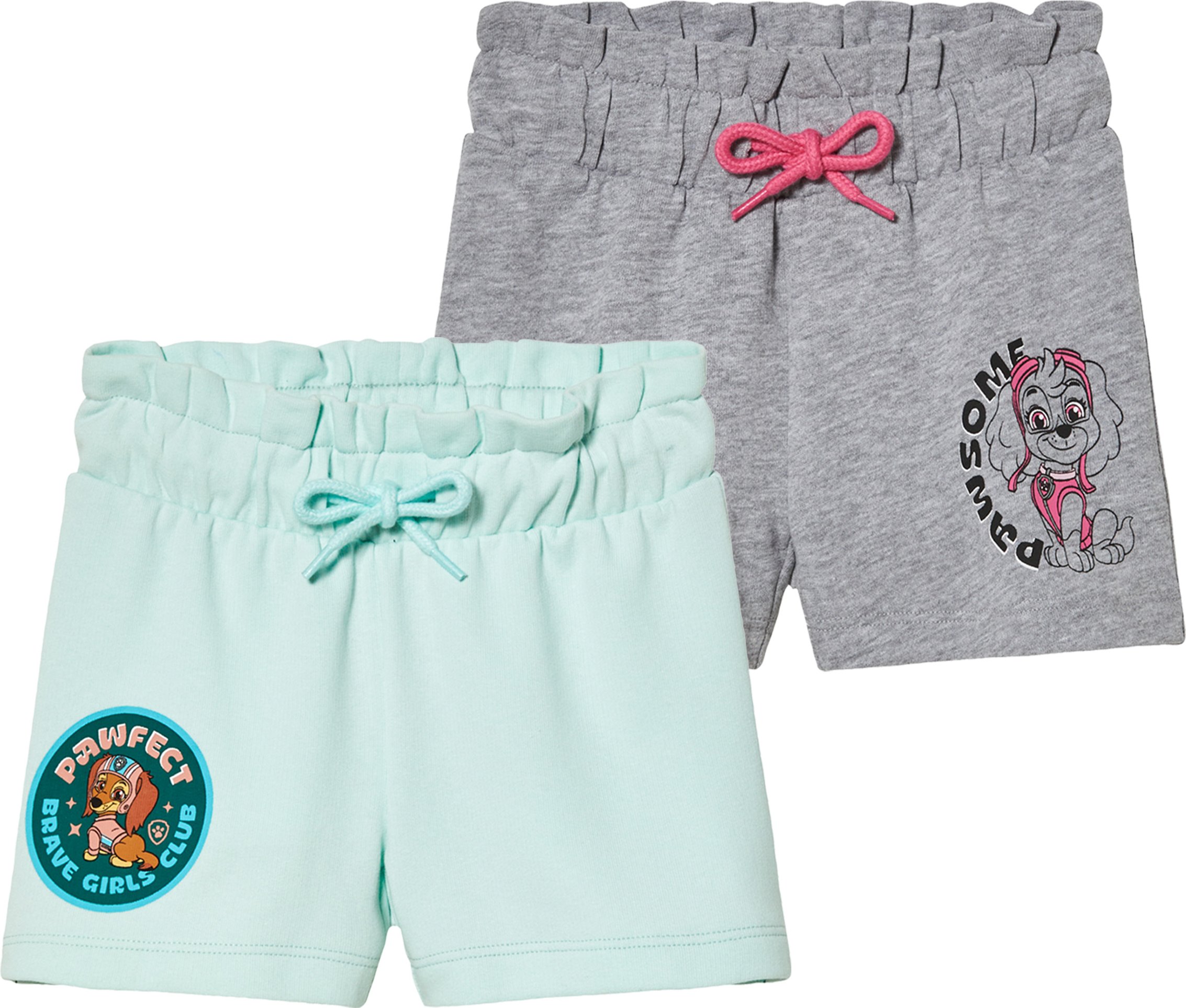 Kinder-Sweatshorts, 2 Stück, mit Baumwolle (Paw patrol, 122/128)