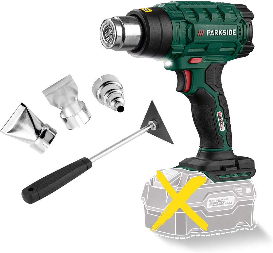 PARKSIDE® 20 V Akku-Heißluftgebläse »PHLGA 20-Li B1«, mit Aufsätzen, ohne Akku und Ladegerät