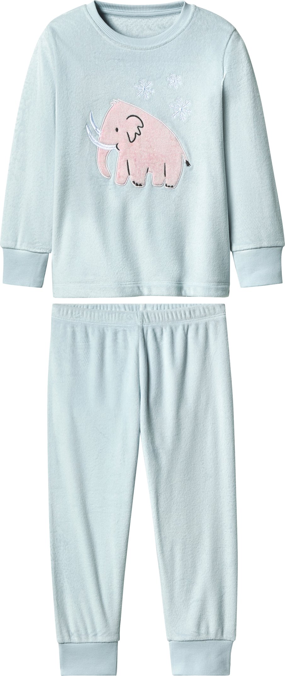 Thumbnail - lupilu® Kinder-Plüschpyjama (Hellblau, 110/116)