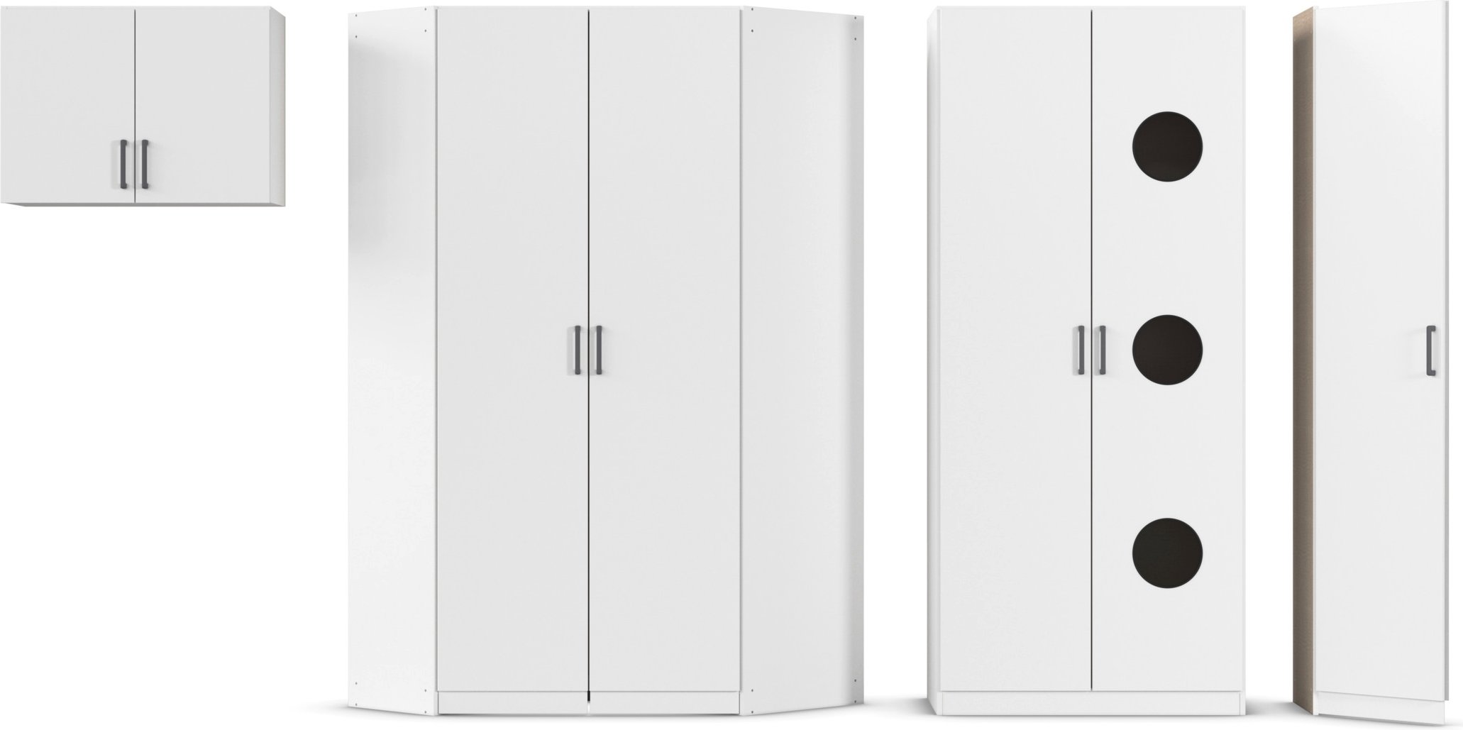 rauch BLUE Allrounder, Grundelement Wäscheschrank 2trg (+E + A + H, Alpinweiß)