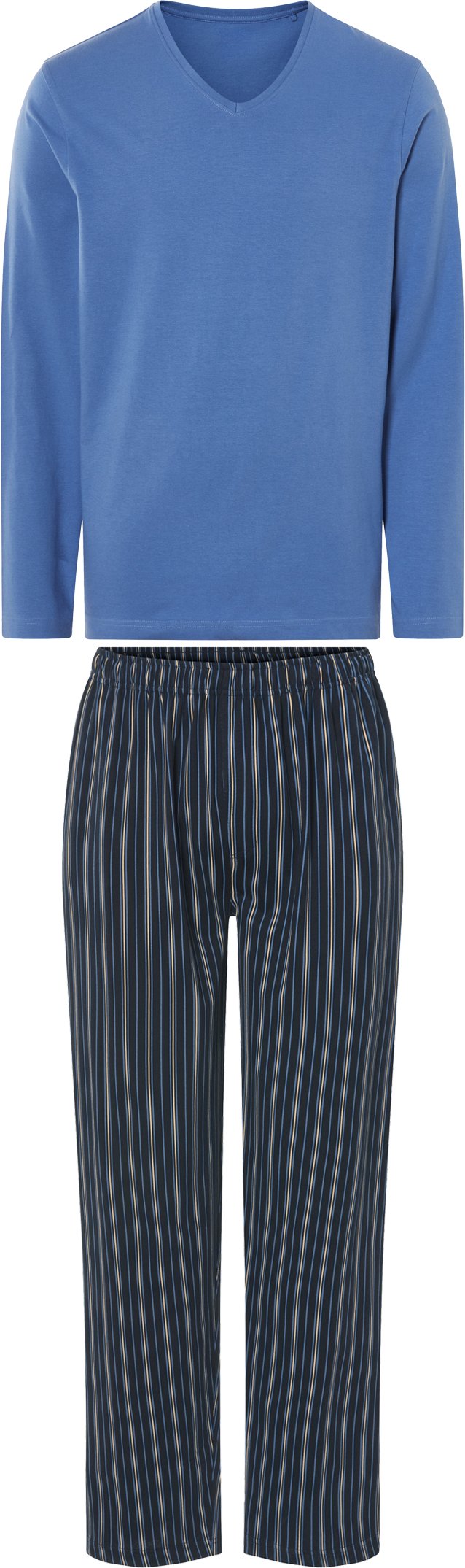 LIVERGY® Herren Pyjama (Blau, S(44/46))