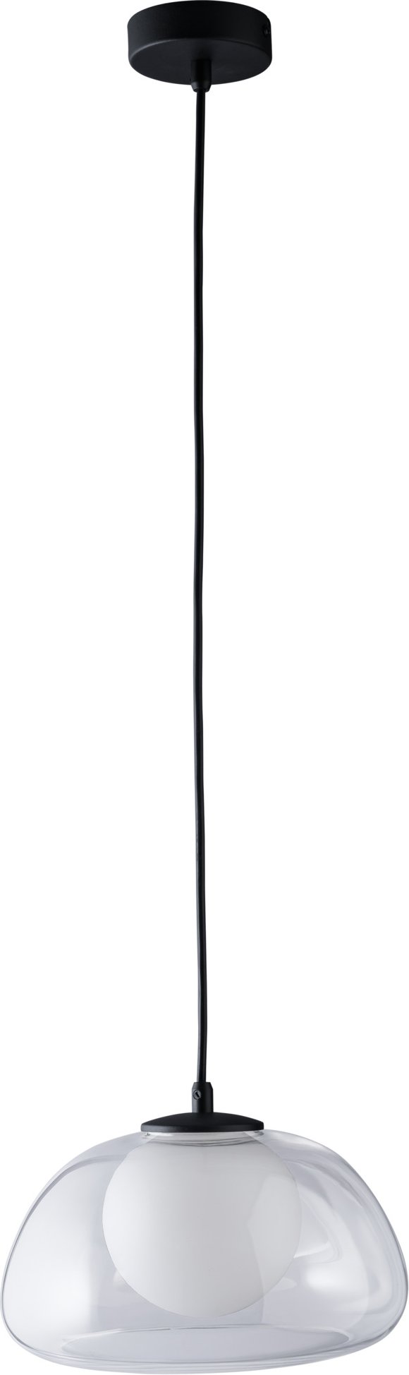 LIVARNO home LED-Pendelleuchte, Lampenschirm aus hochwertigem Glas (Transparent)