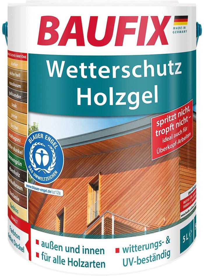 BAUFIX Wetterschutz-Holzgel, 5 Liter (kiefer)""