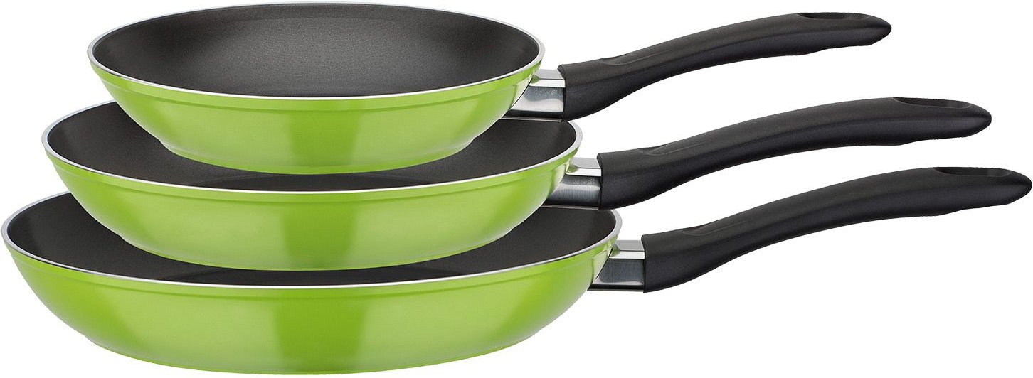 GSW Pfannen-Set Nova 3-tlg 20-24-28 cm (Grün)