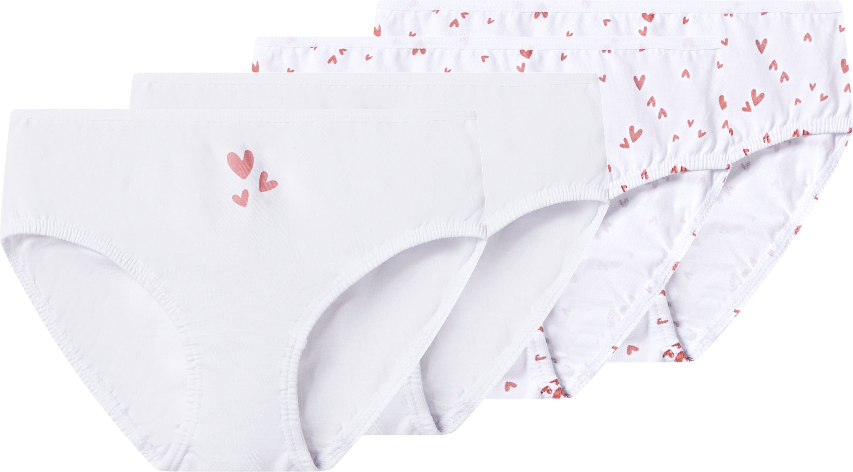 lupilu® Kleinkinder Mädchen Slip 4er (Weiß, 122/128)