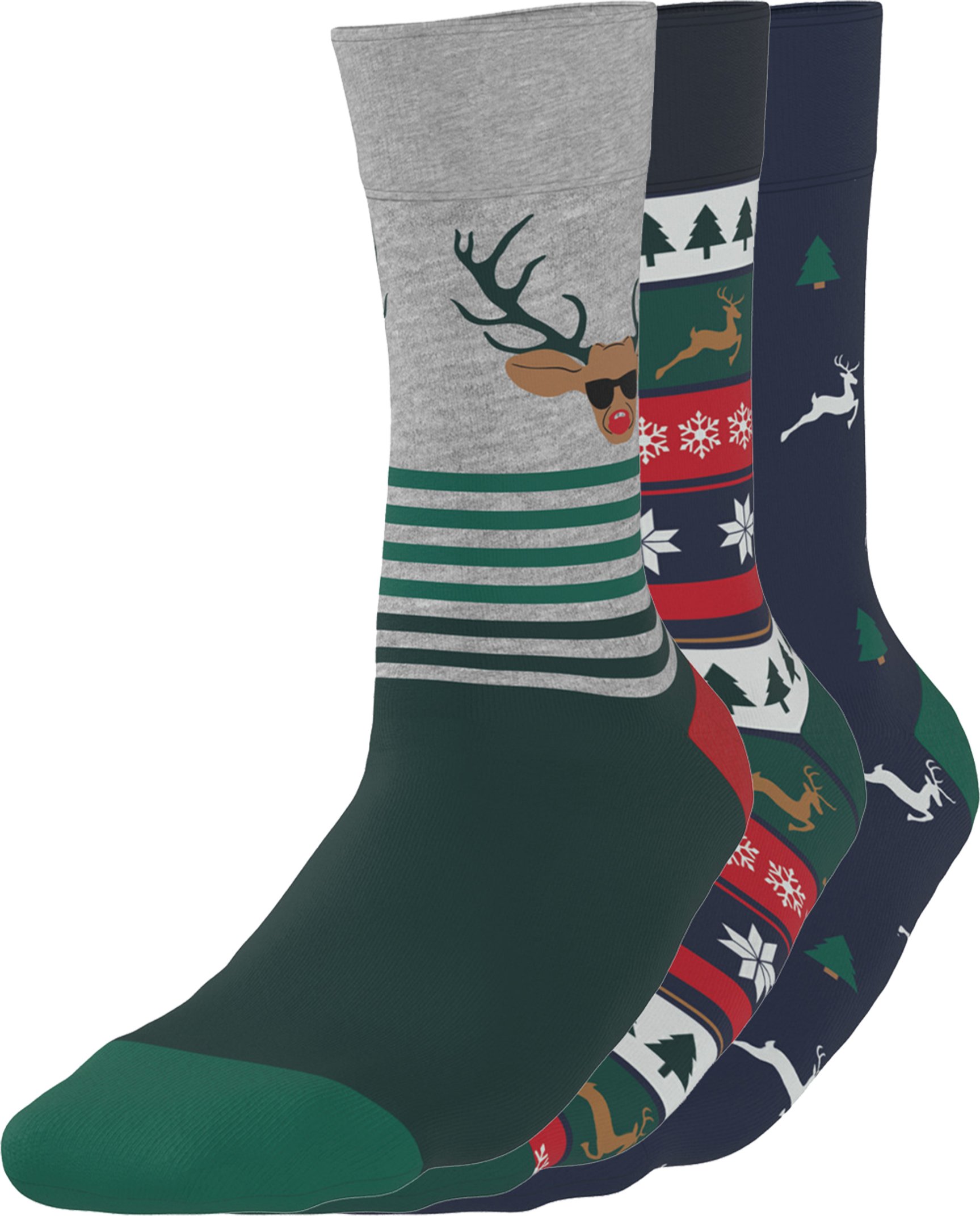 esmara® Herren Socken, 3 Paar (grau/grün/navy, 39-42)