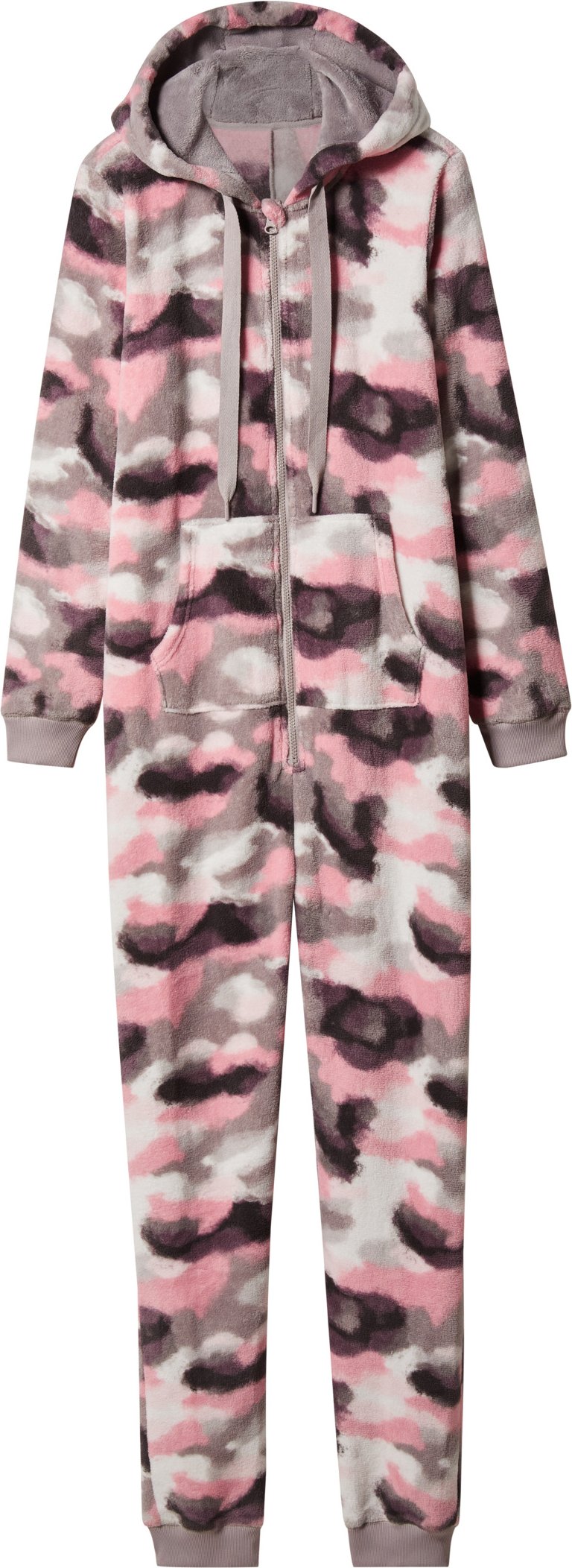 esmara® Damen Jumpsuit Plüsch (Gemustert, M(40/42))