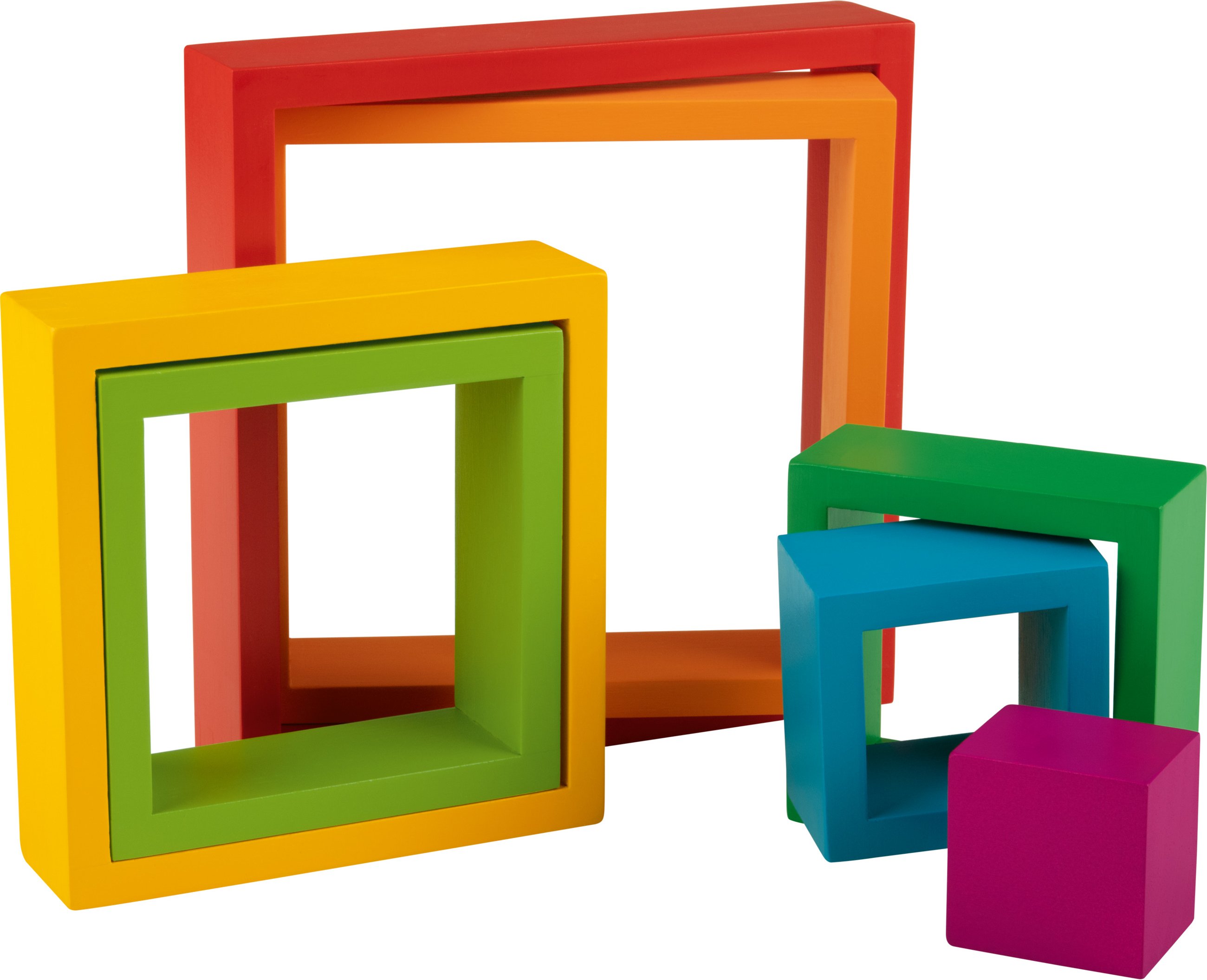 Thumbnail - Playtive Holz Regenbogen Montessori (Regenbogen-Stapelquadrate)