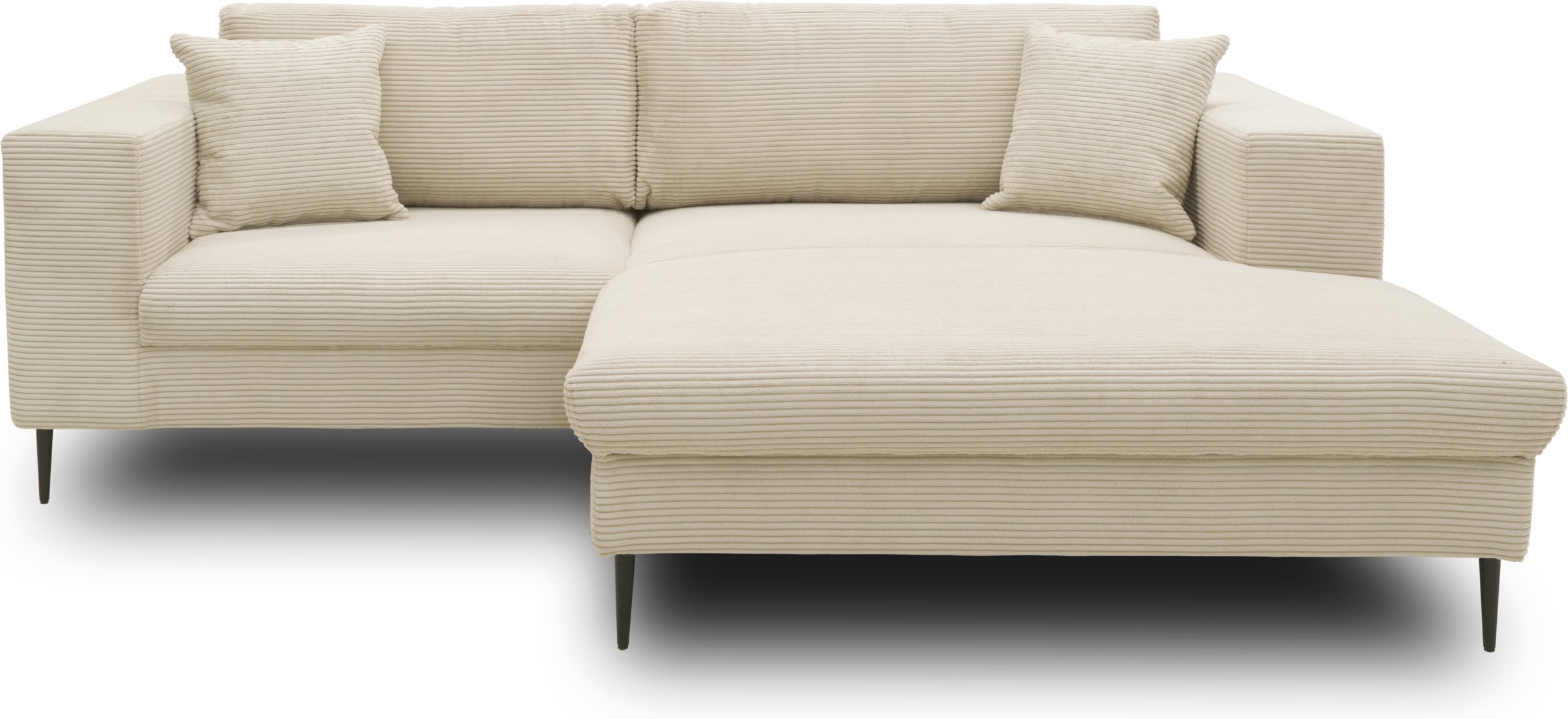 Domo Ecksofa »Modica«, mit Longchair (davorstehend rechts, 244x173cm, Beige)