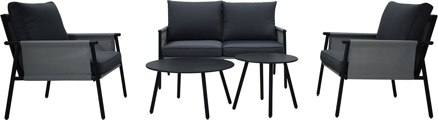 Quadrato Outdoor Loungeset »Textilen«, 5-teilig, aus witterungsbeständigen Material