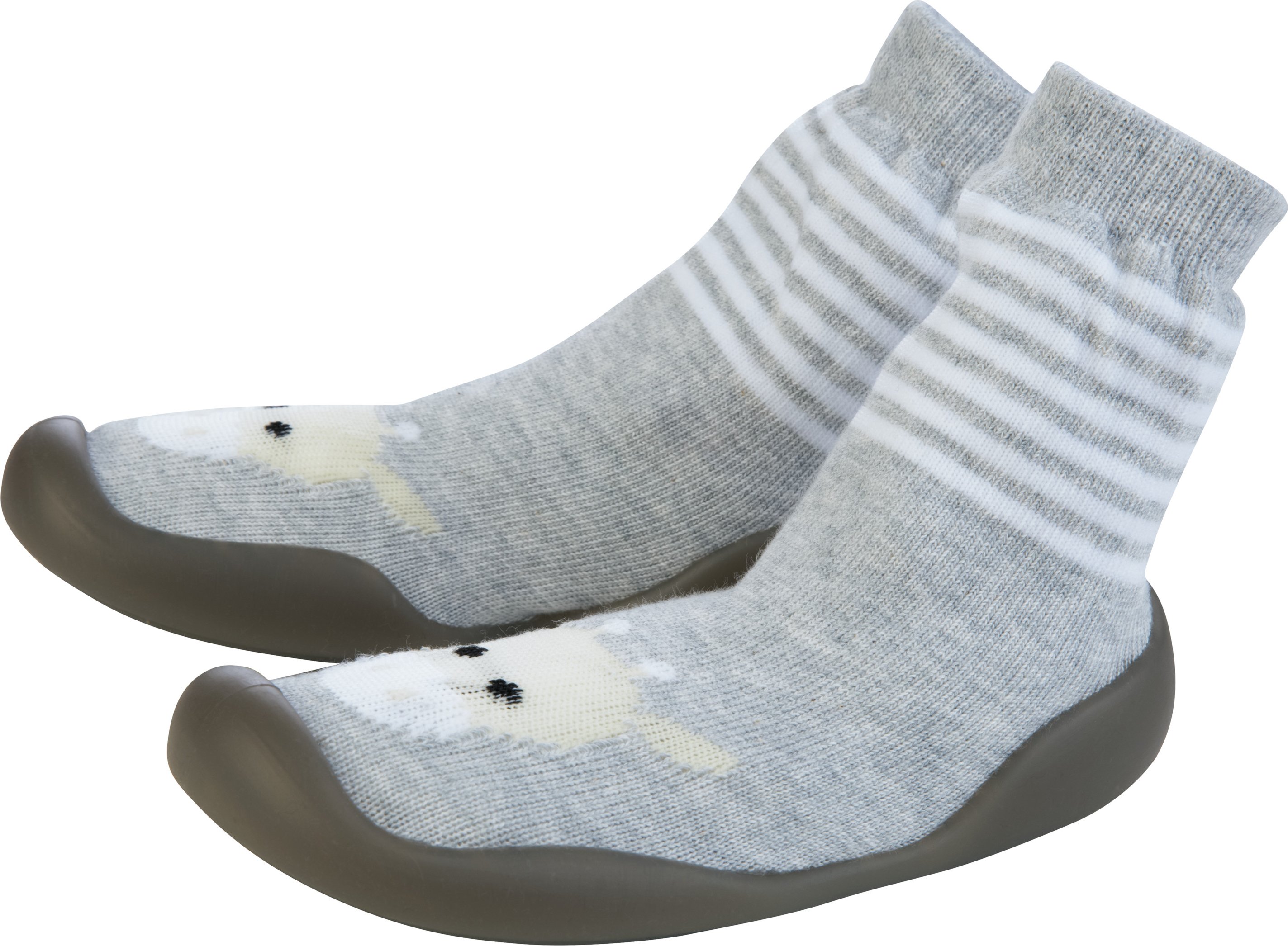 Thumbnail - lupilu® Kleinkinder Krabbelschuhe (Grau, 15-21 Monate / 20-21)