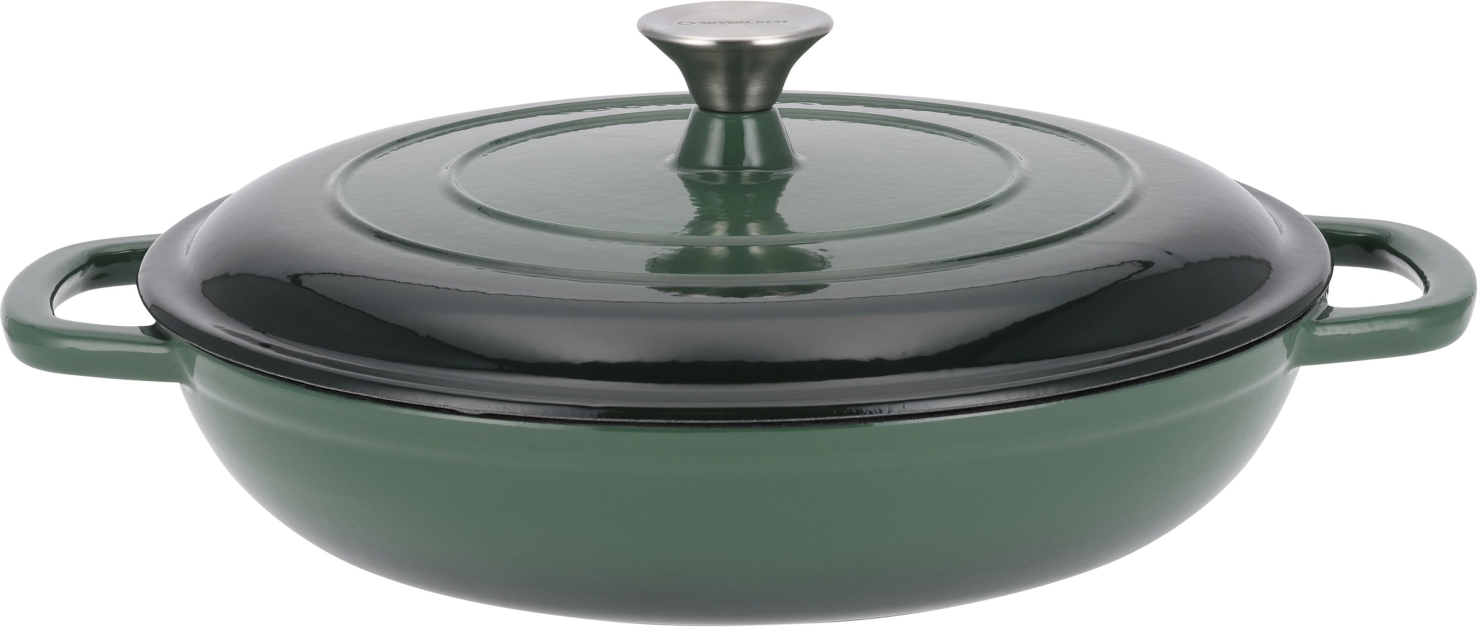 SILVERCREST® Gusseisenservierpfanne ⌀ 30cm / 3,7 Liter (Grün)