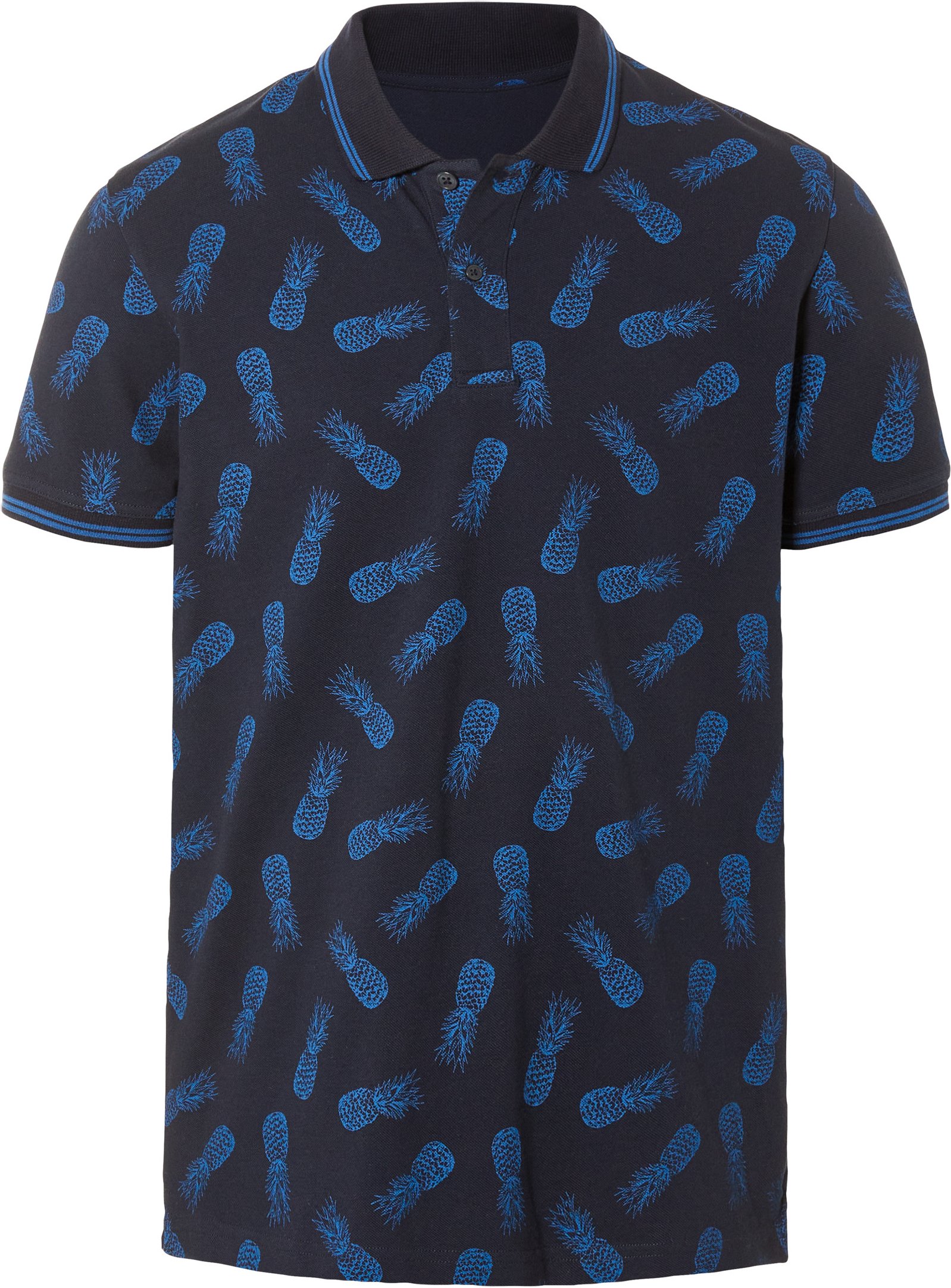 LIVERGY® Herren Poloshirt Regular Fit (S(44/46), gemustert/marine)