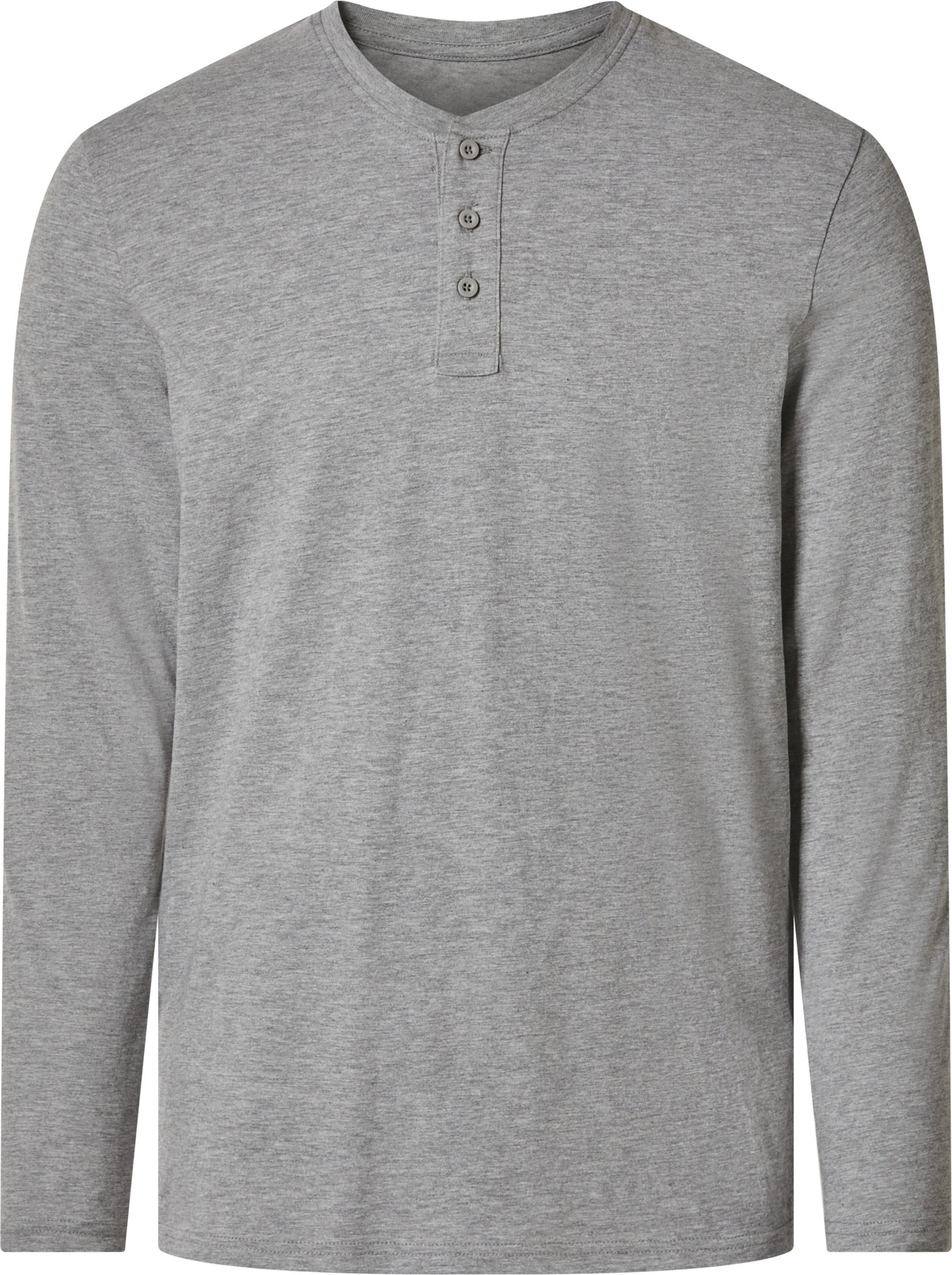 esmara Men Herren Langarmshirt (mid grey melange, L (52/54))