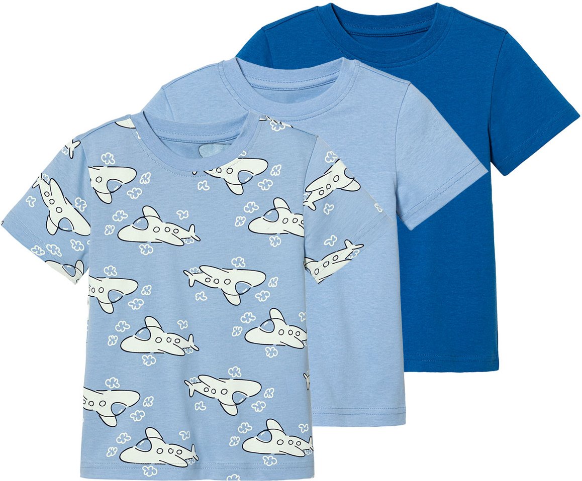 lupilu® Kleinkinder T-Shirt (122/128, blau gemustert)