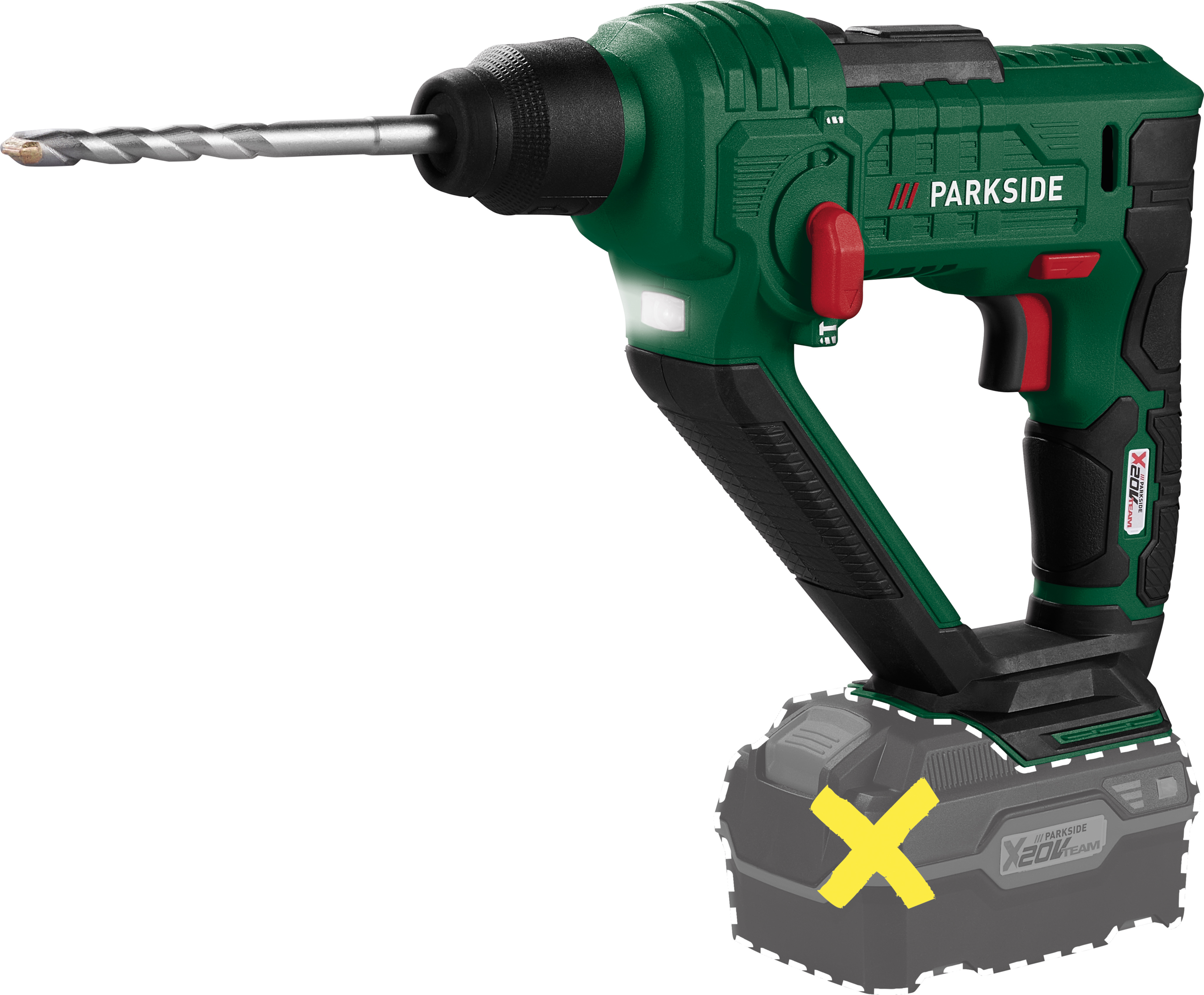PARKSIDE® 20 V Akku-Bohrhammer »PABH 20-Li D4«, ohne Akku und Ladegerät