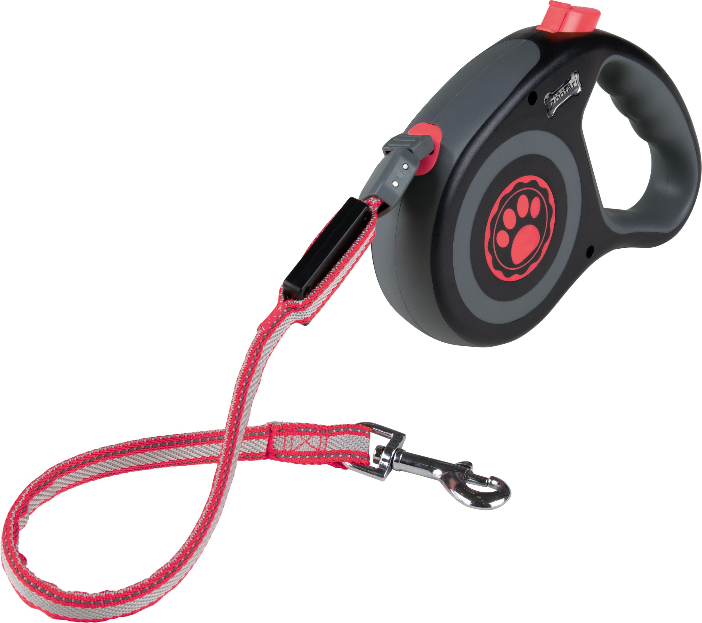 zoofari® Hundeleine mit Rückzugsmechanismus (pink, groß)