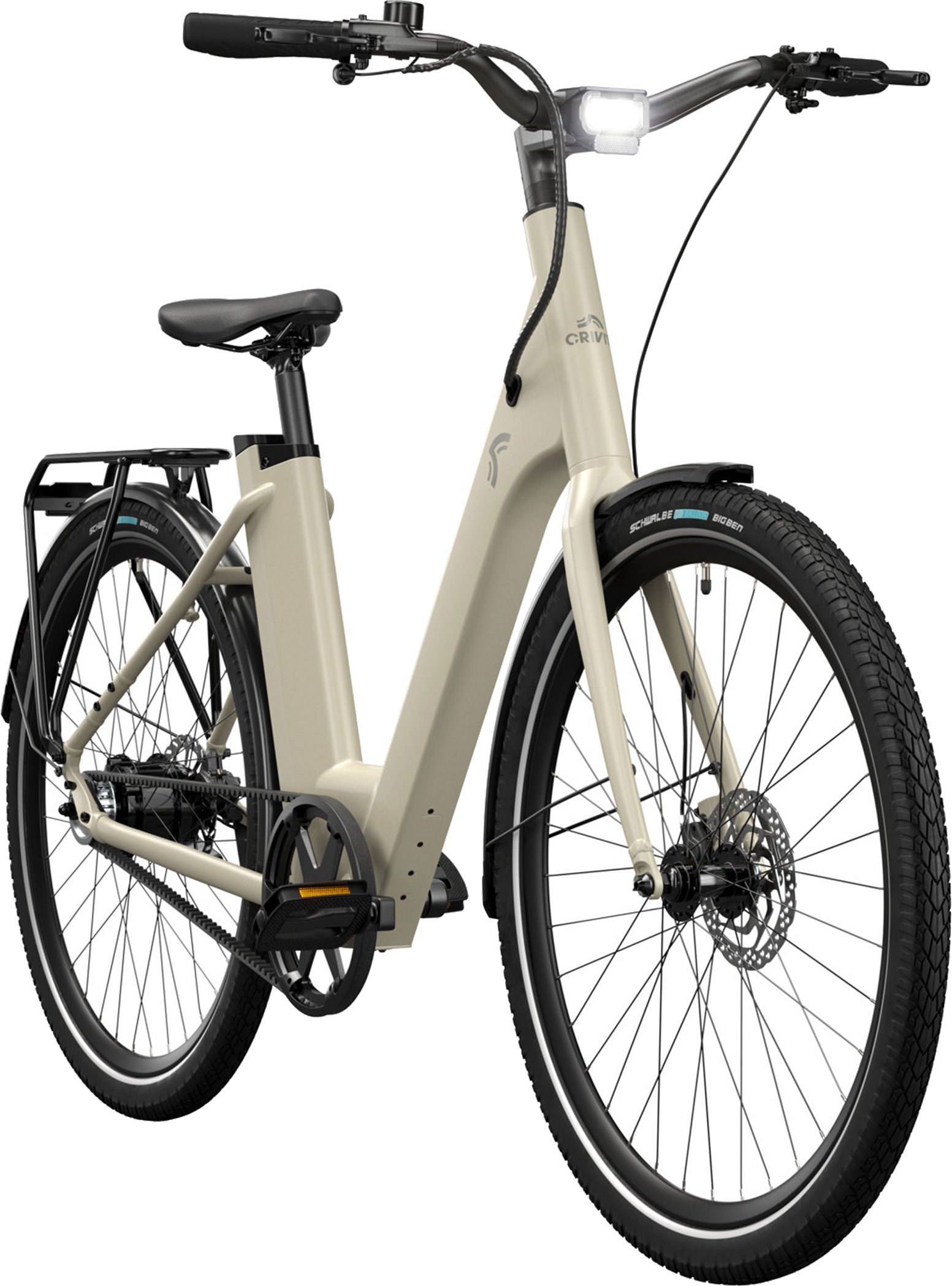 CRIVIT Urban E-Bike Y.3 Belt Drive (Desert Beige)