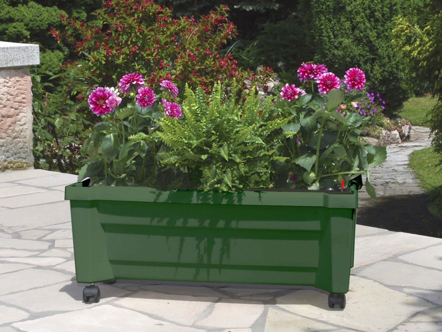 KHW Calypso Pflanzkasten mit Bewässerungssystem (Grün)