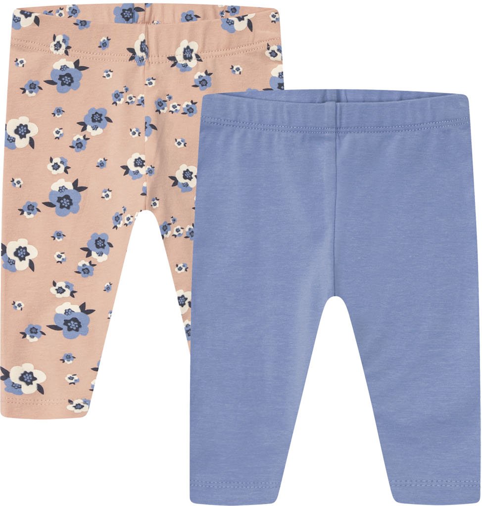 lupilu® 2 Baby Mädchen Leggings (62/68, Blumen/blau)