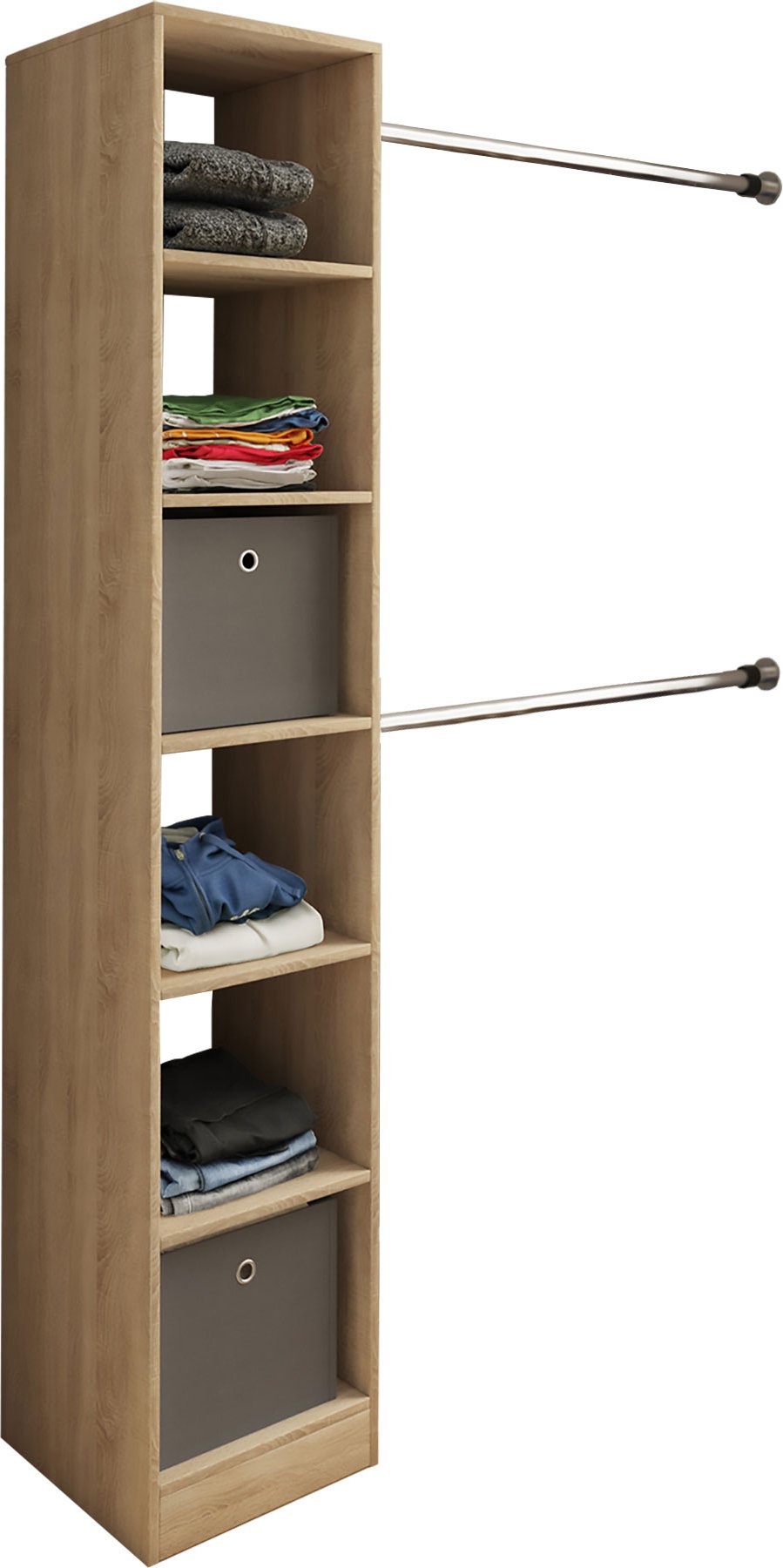 VCM Regal Dacho (Kleiderregal 2 Stangen, Sonoma-Eiche)