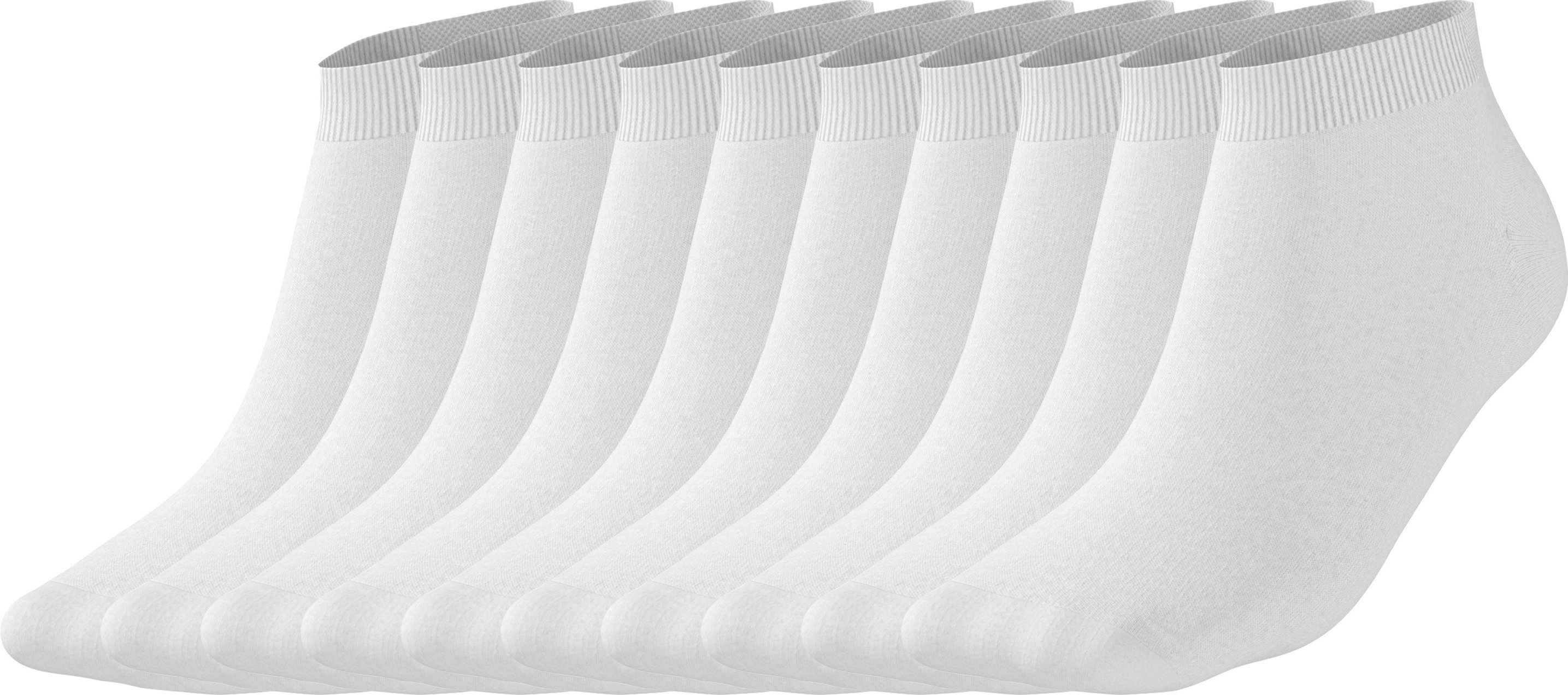 esmara® Damen Sneakersocken 10 Paar (Weiß, 35-38)