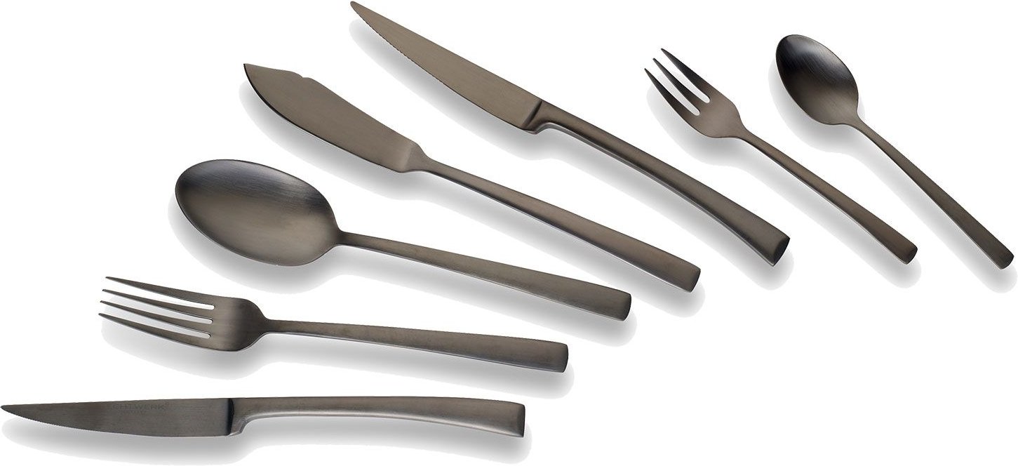 ECHTWERK Tafelbesteck "Avelino" 42 tlg. ,18/10 (Black Edition)