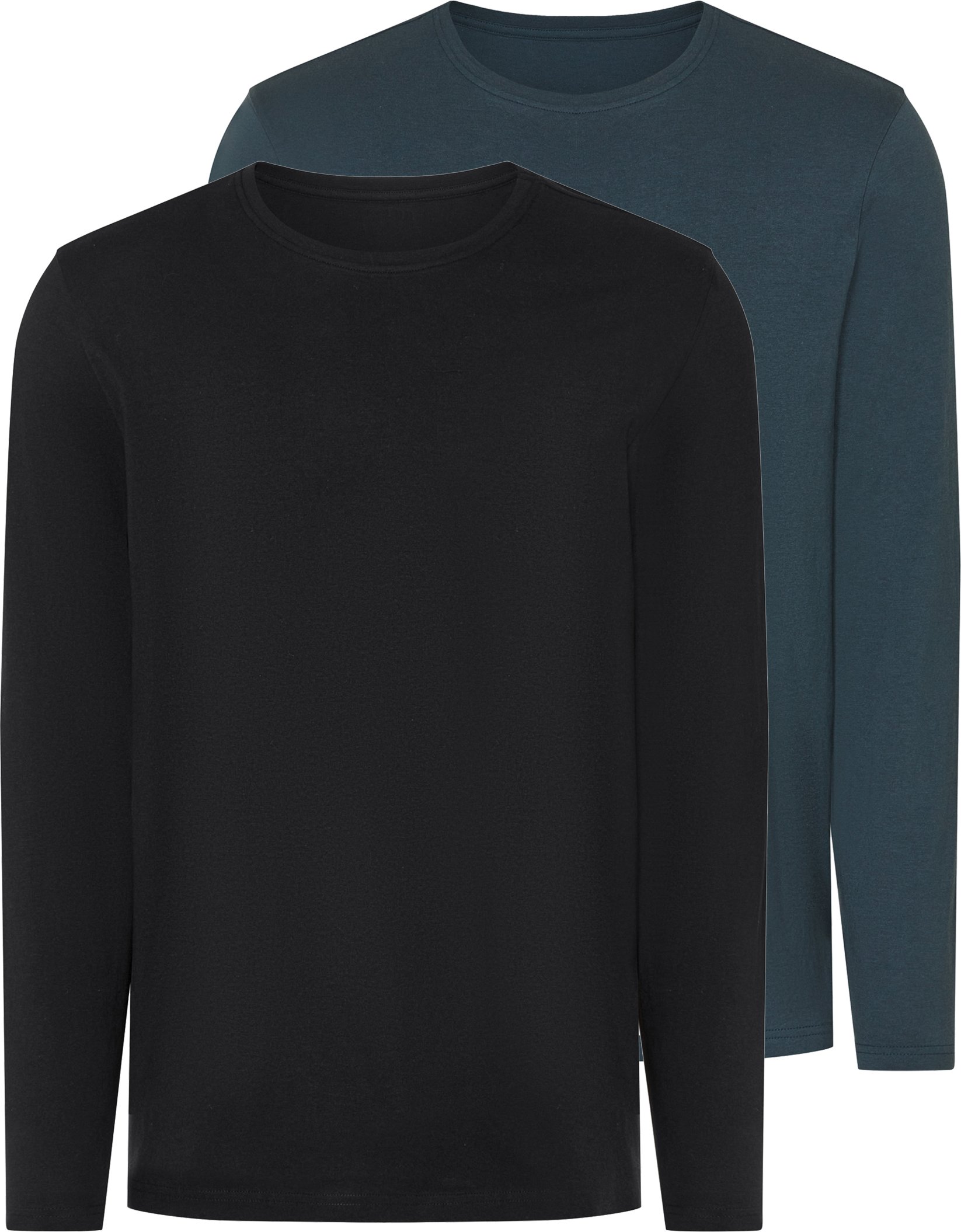 Thumbnail - esmara Men Herren Langarmshirts, 2 Stück (navy/schwarz, M(48/50))