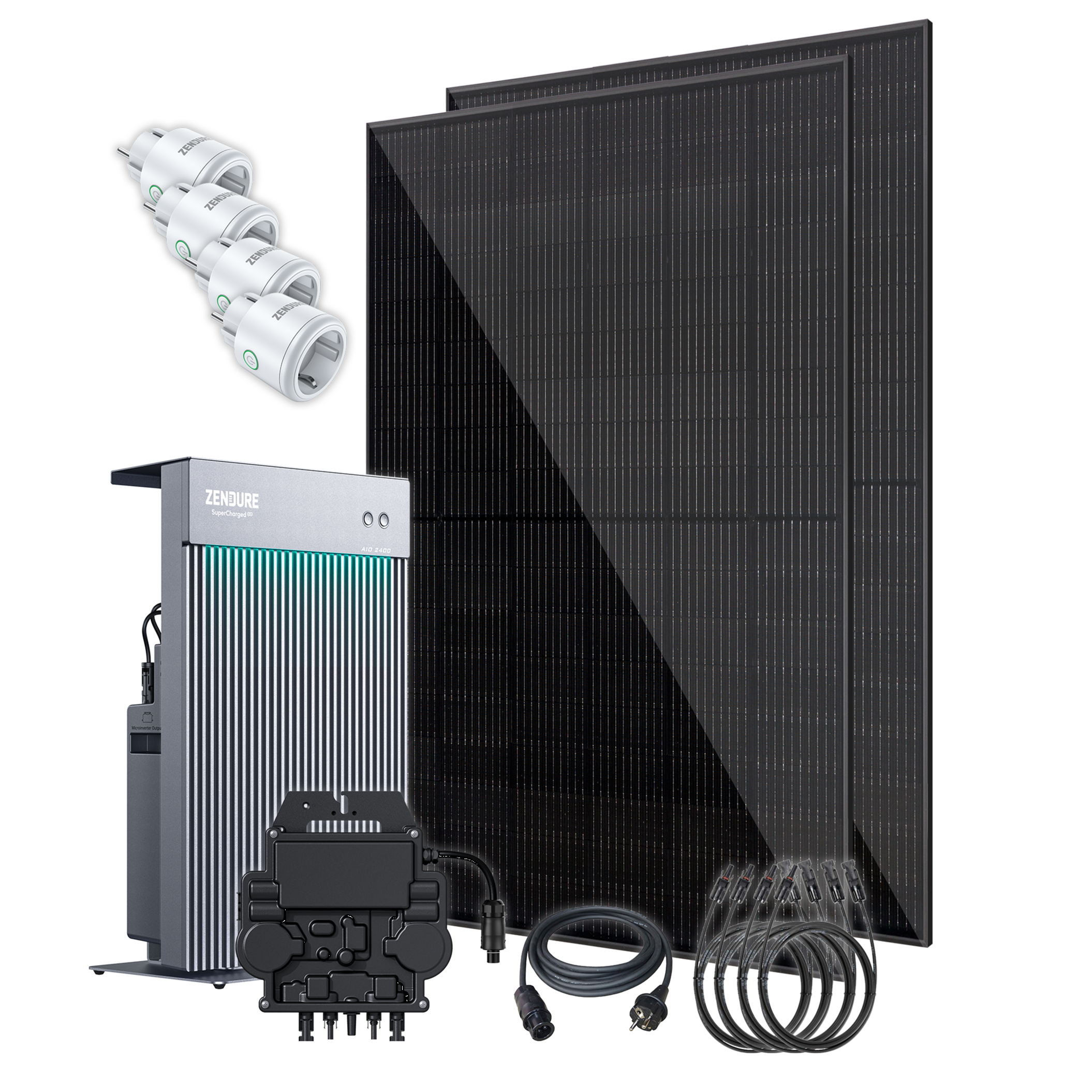 VALE Balkonkraftwerk ZENDURE, 890 Wp / 800 W - 2.400 Wh Balkonkraftwerk inkl. Speicherbatterie