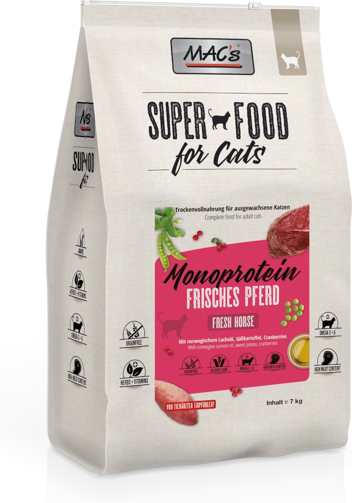 Sparpaket MAC's Superfood for Cats 2 x 7 kg - Adult Monoprotein Pferd