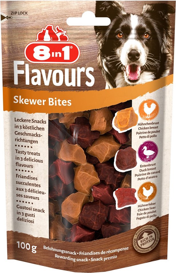 8in1 Flavours Skewer Bites - Sparpaket: 3 x 100 g