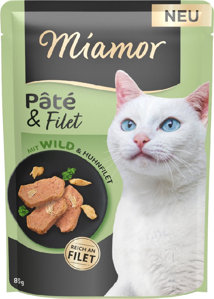 Miamor Pâté & Filet 10 x 85 g - mit Wild