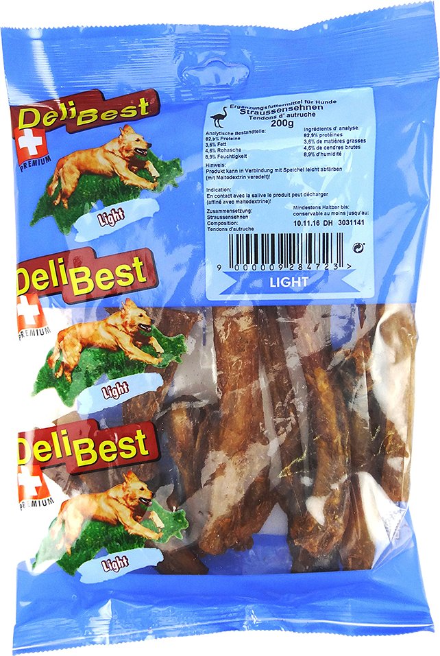 DeliBest Light Straußensehnen - Sparpaket: 2 x 200 g