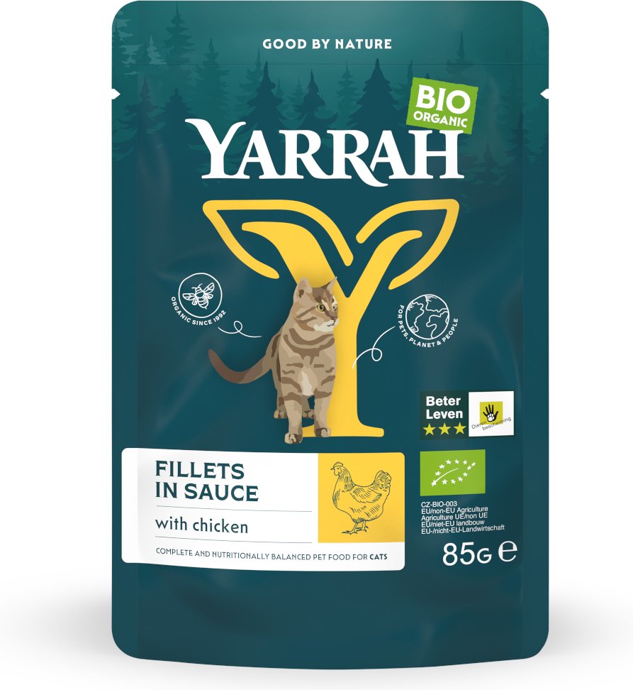 Yarrah Bio Filets in Soße 14 x 85 g - mit Bio-Huhn